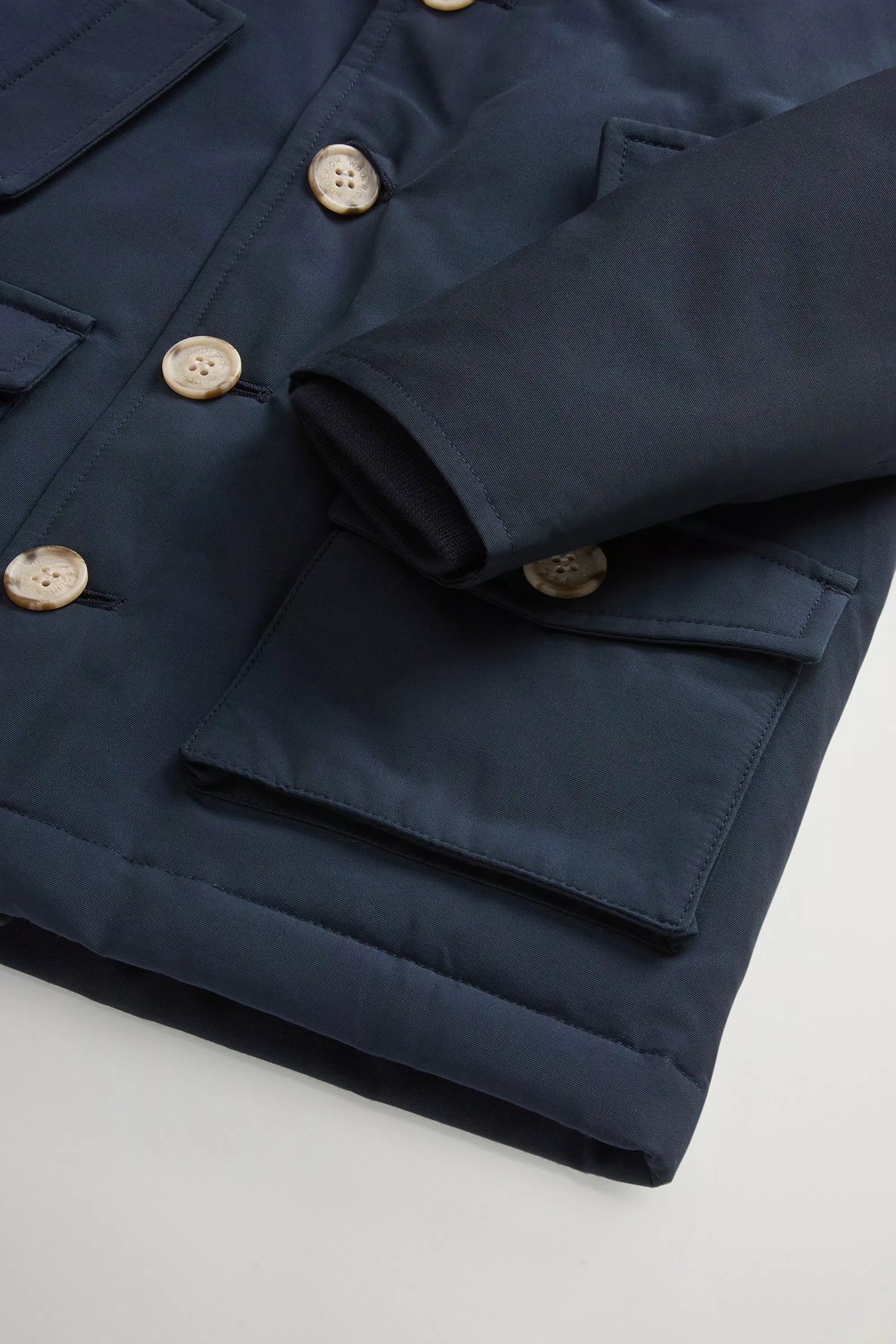 Parka para bebés en tela Ramar - Azul Melton