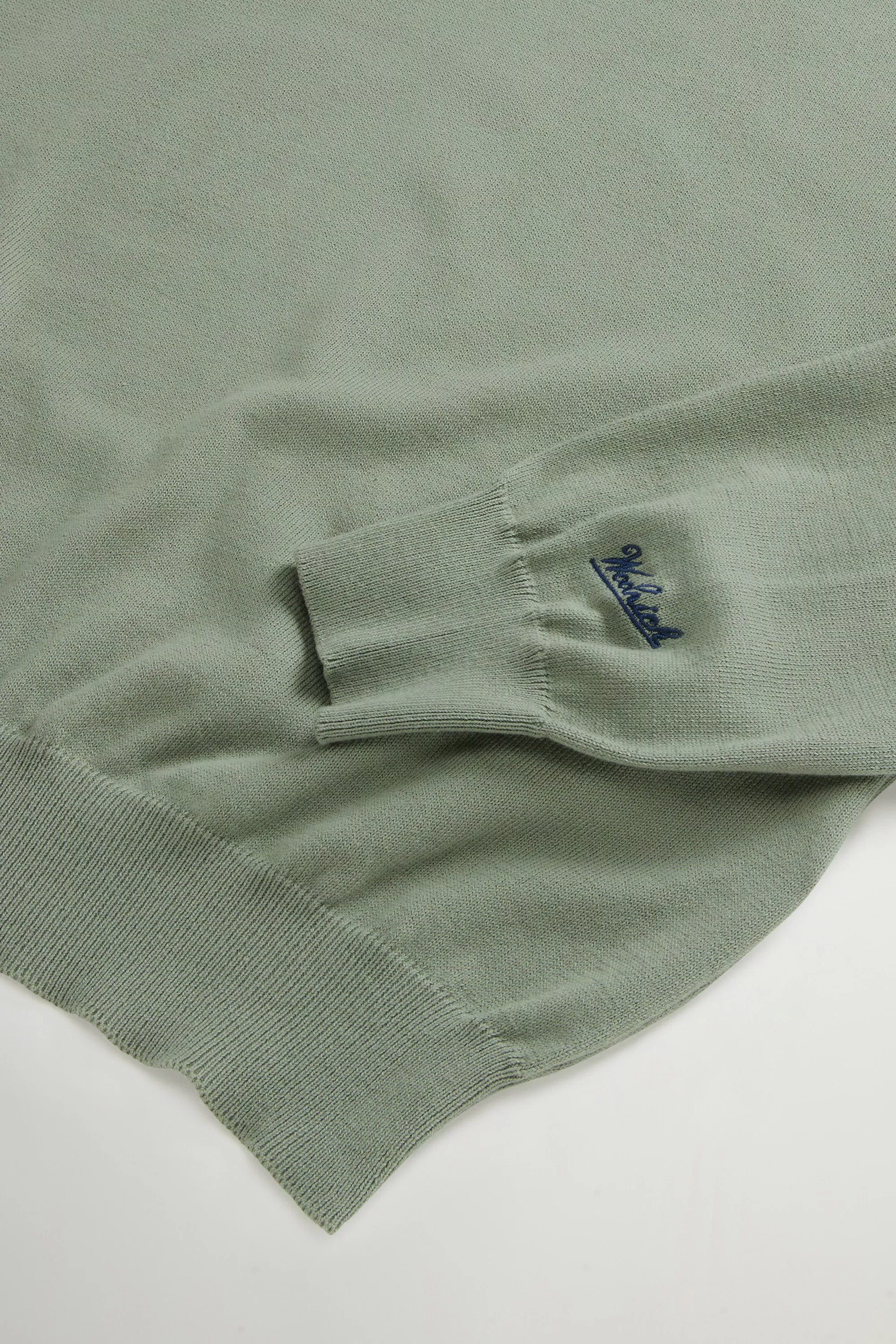 Sudadera con cuello redondo de algodón puro - Oliva fumé desgastado
