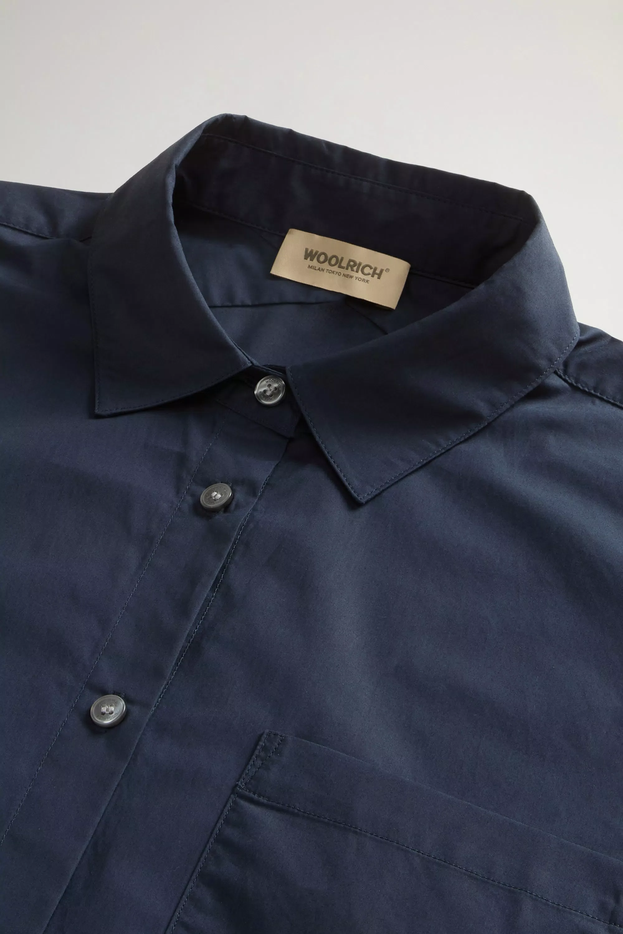 Camisa Boyfriend de Popelín de Algodón Puro - Azul Melton