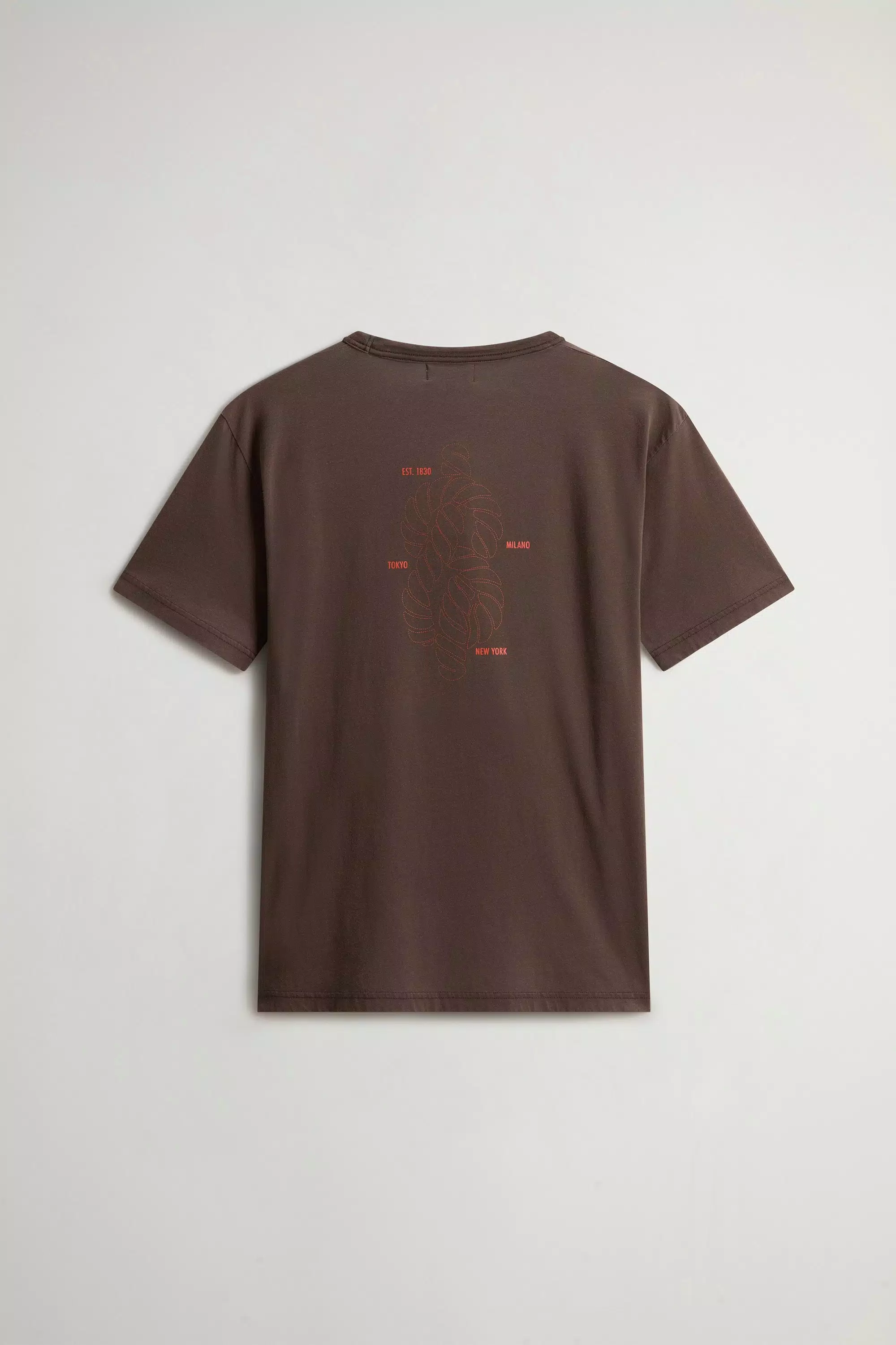 Camiseta de algodón puro con tintado de prenda - Negro grisáceo desgastado