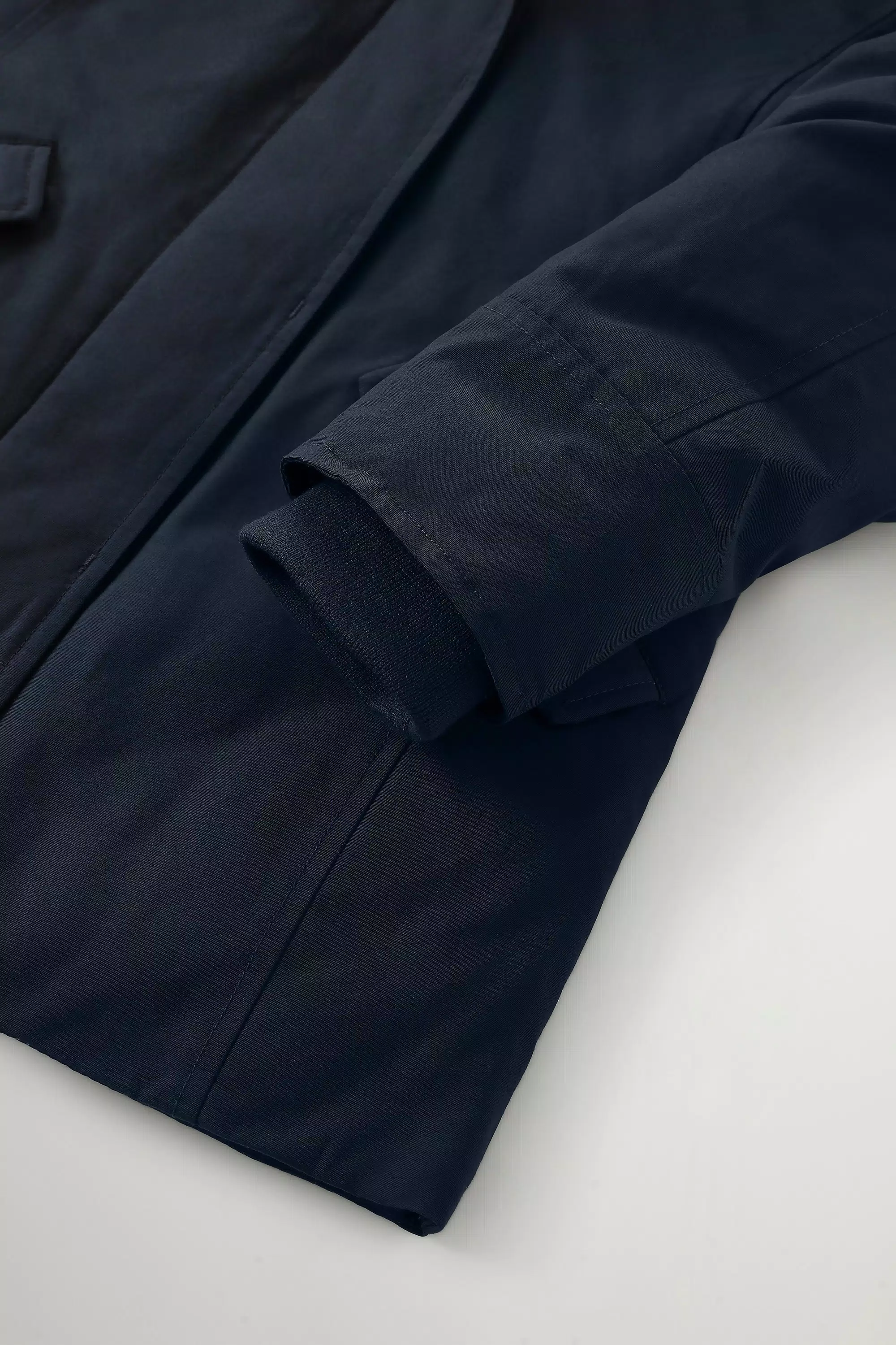 Parka de niña con borde de piel desmontable - Azul Melton