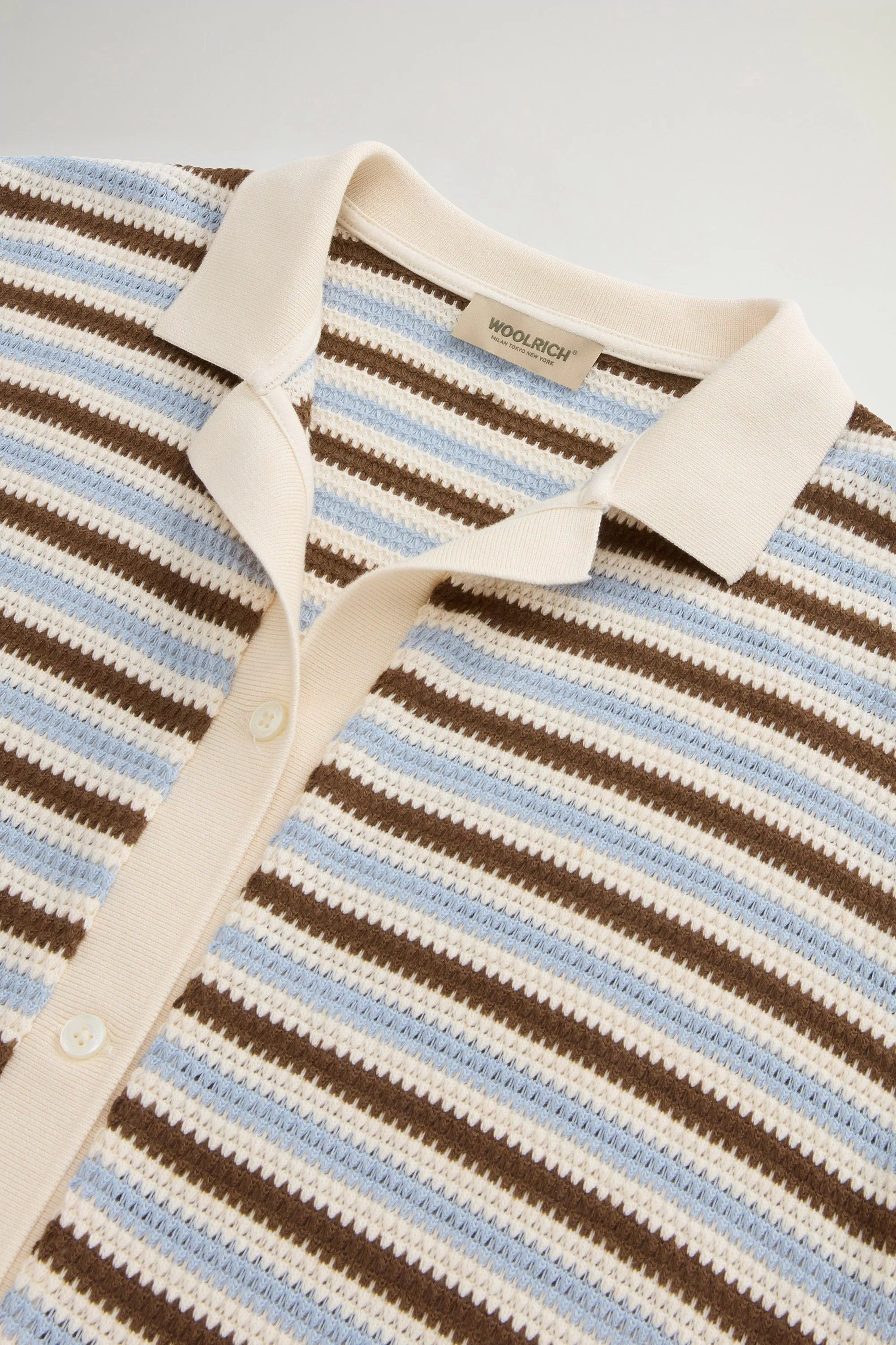 Camisa de mezcla de algodón con estampado de rayas - Rayas de bellota