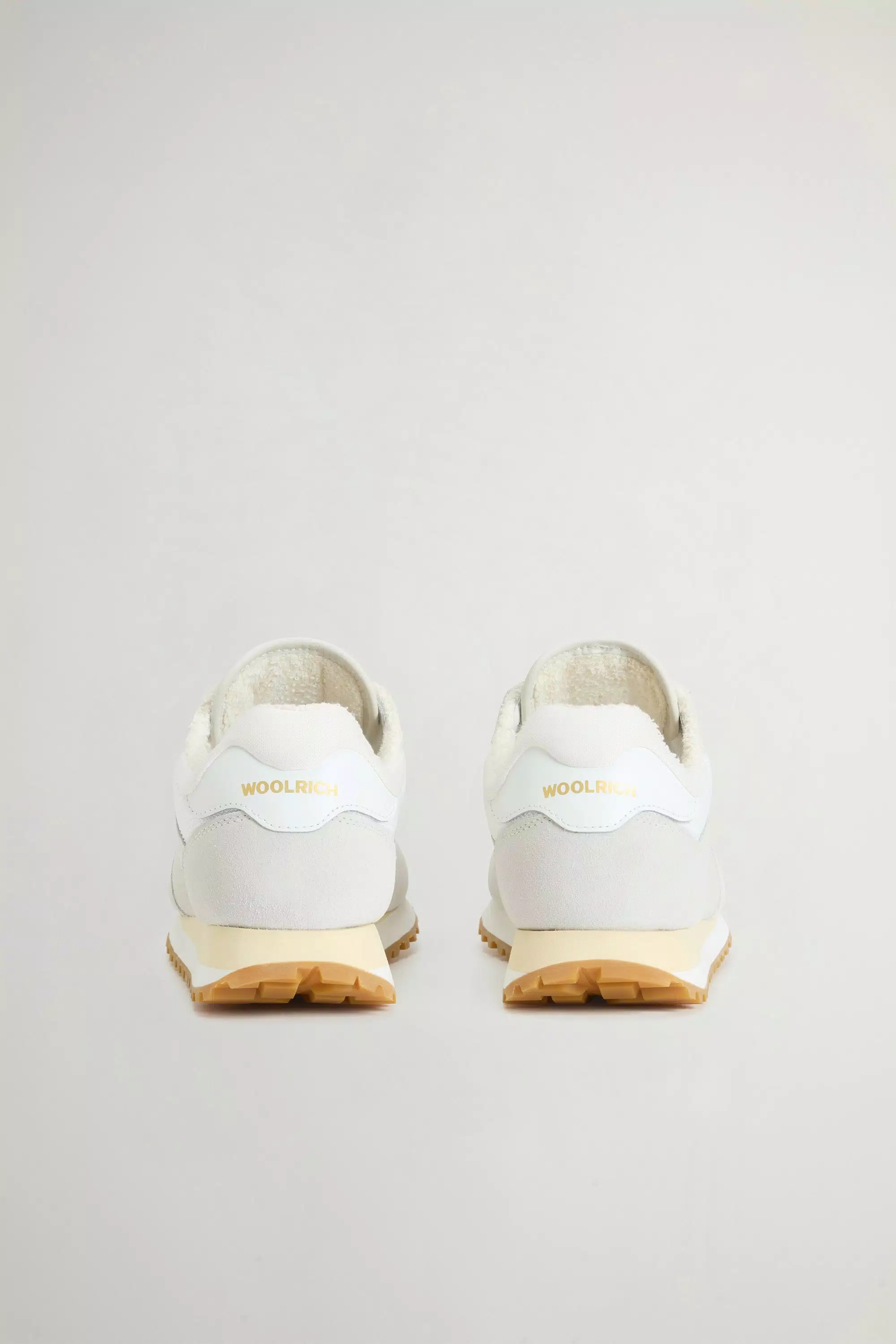 Zapatillas de Grava en Nylon y Cuero - Blanco Blanco