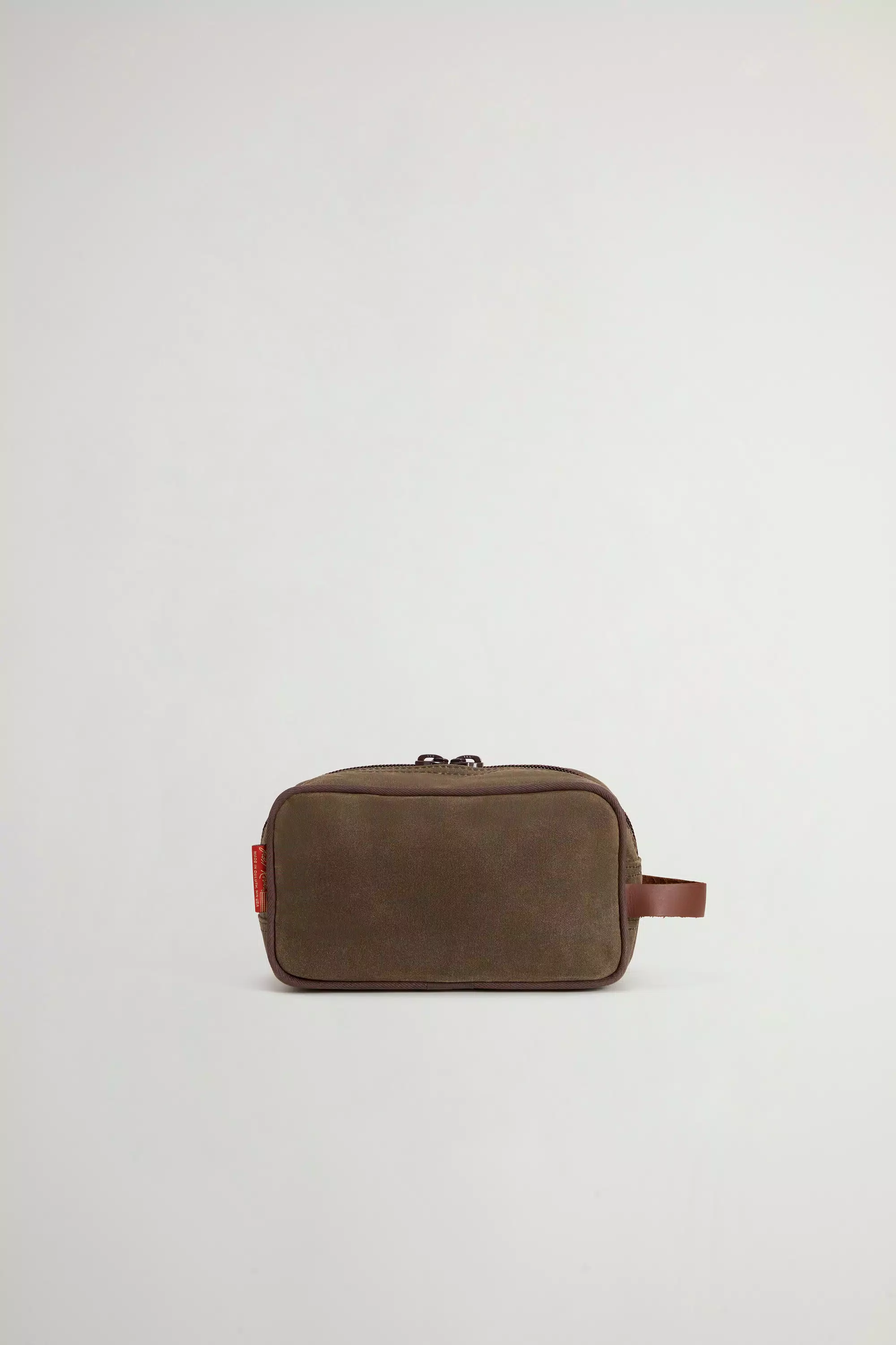 Estuche de belleza para viajes en algodón puro encerado - Hierba seca