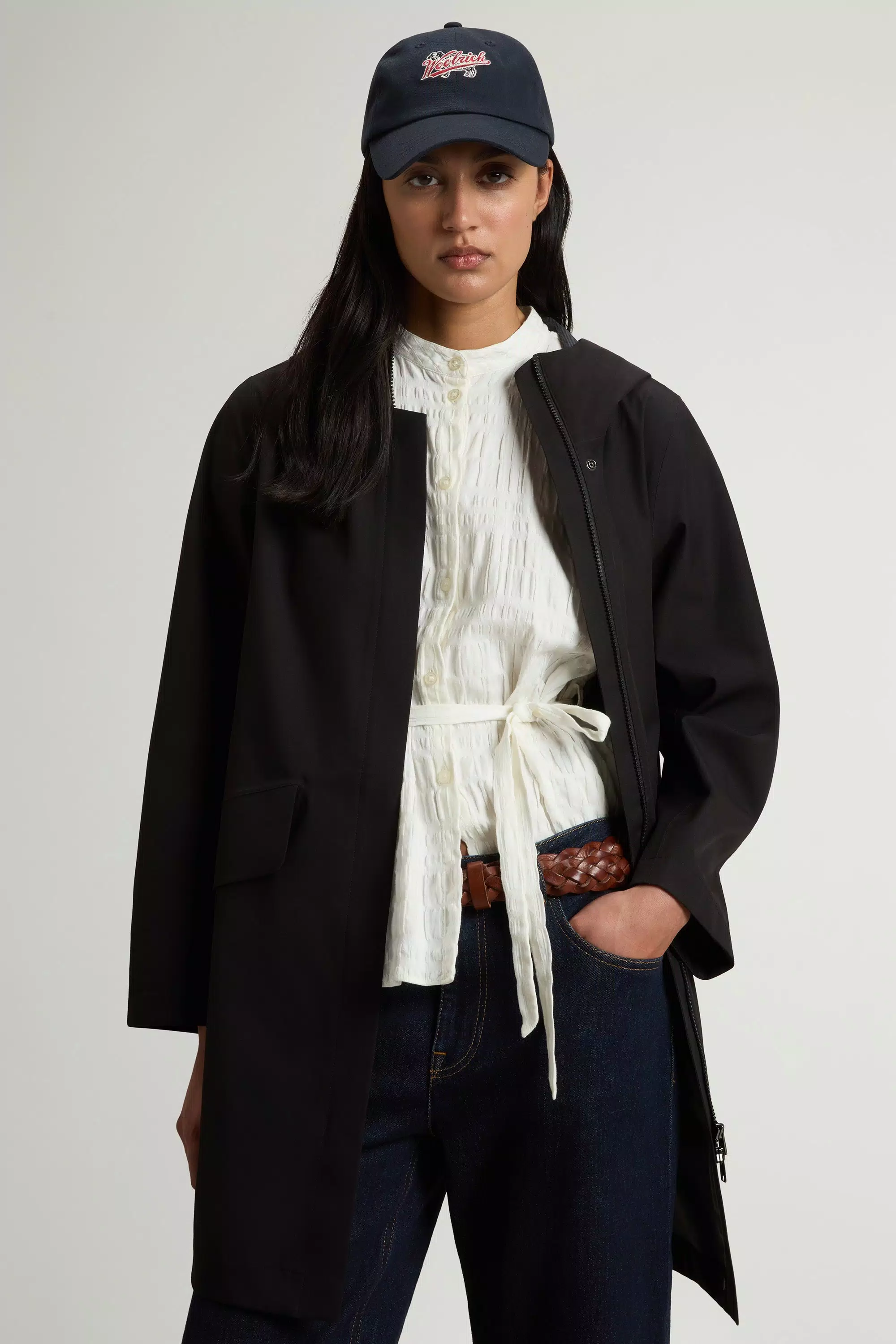 Parka impermeable en tejido ligero elástico - Negro