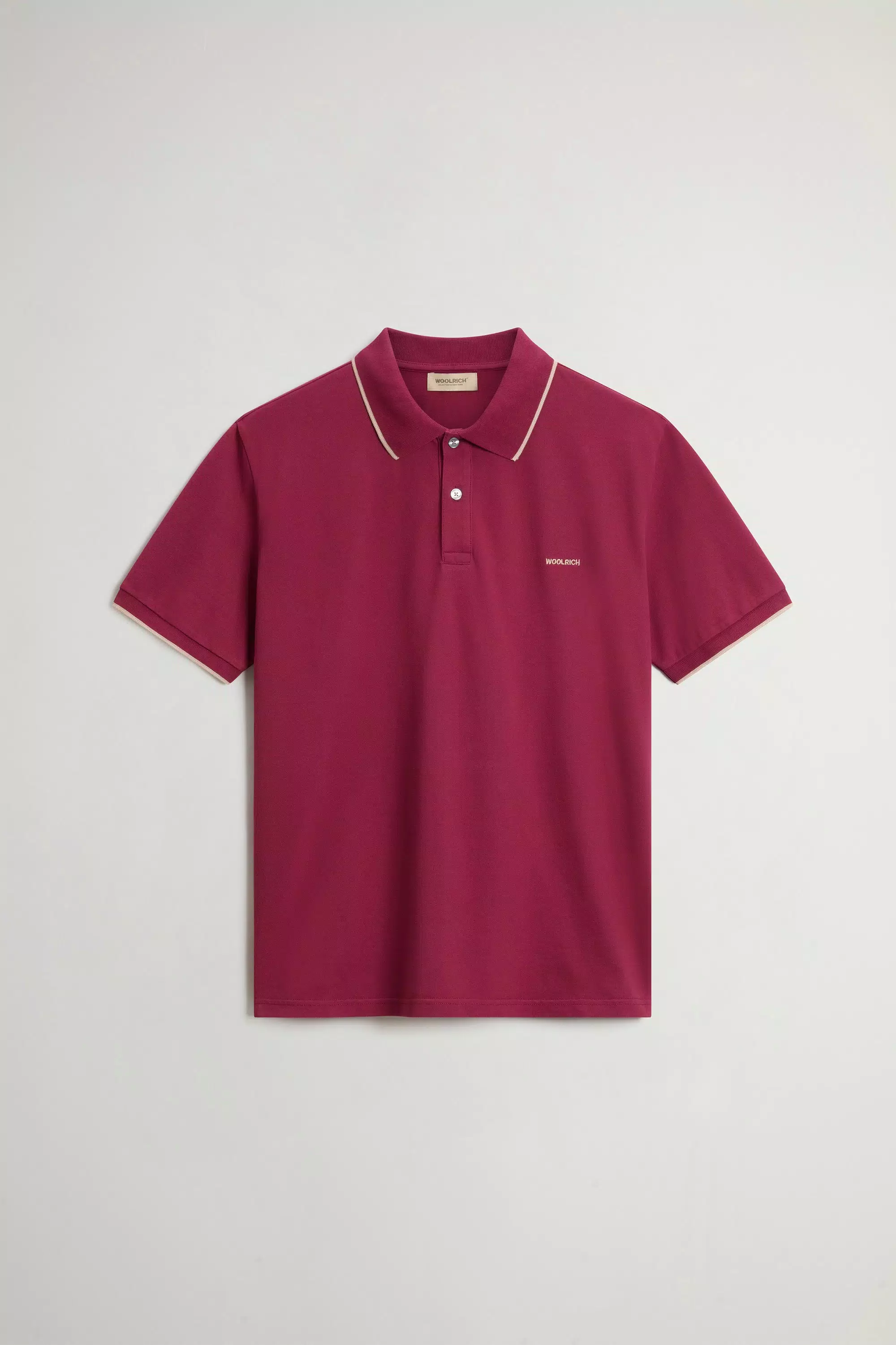 Camiseta de polo Monterey en piqué de mezcla de algodón elástico - Rododendro