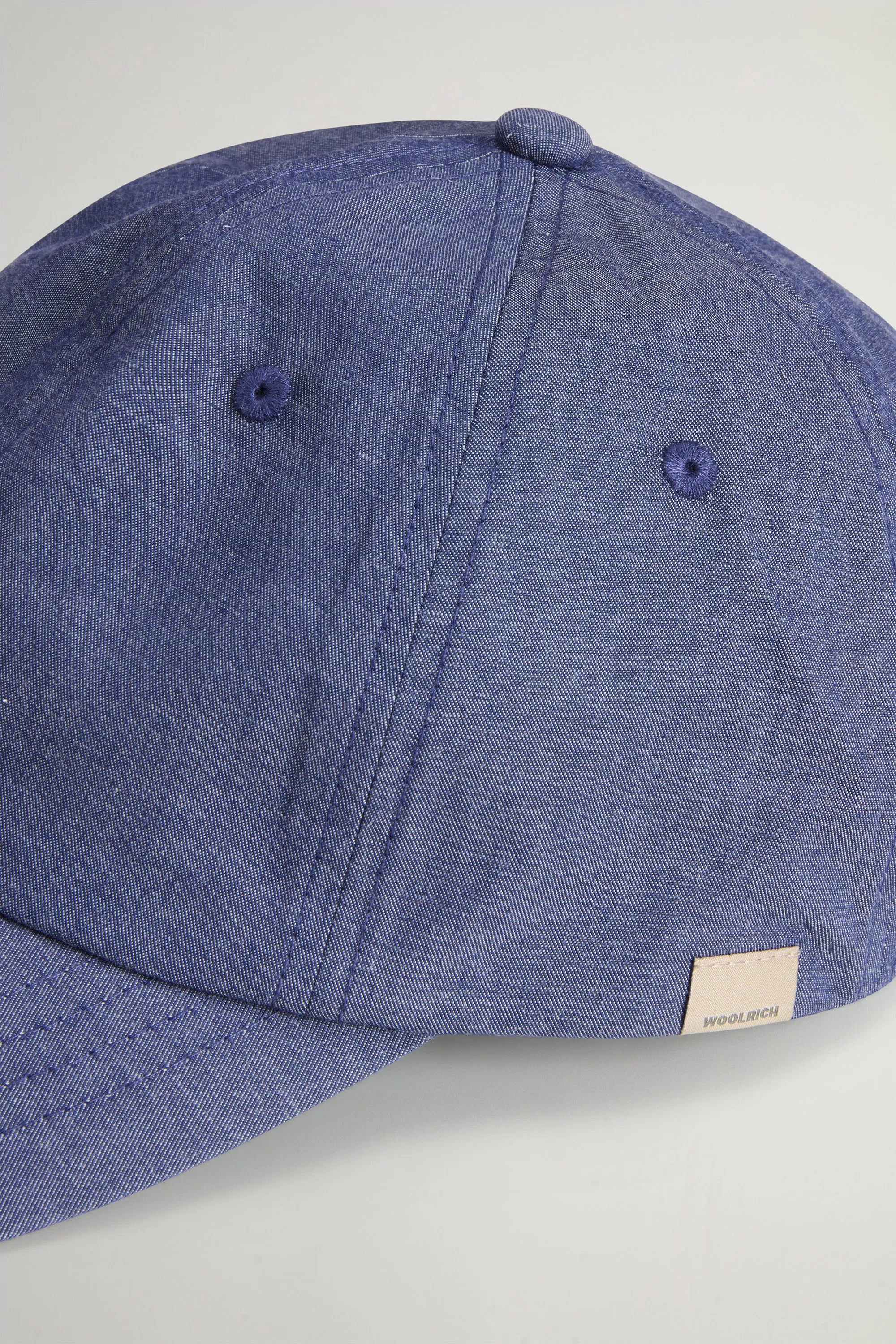 Gorra de béisbol de denim de algodón - Azul índigo medio