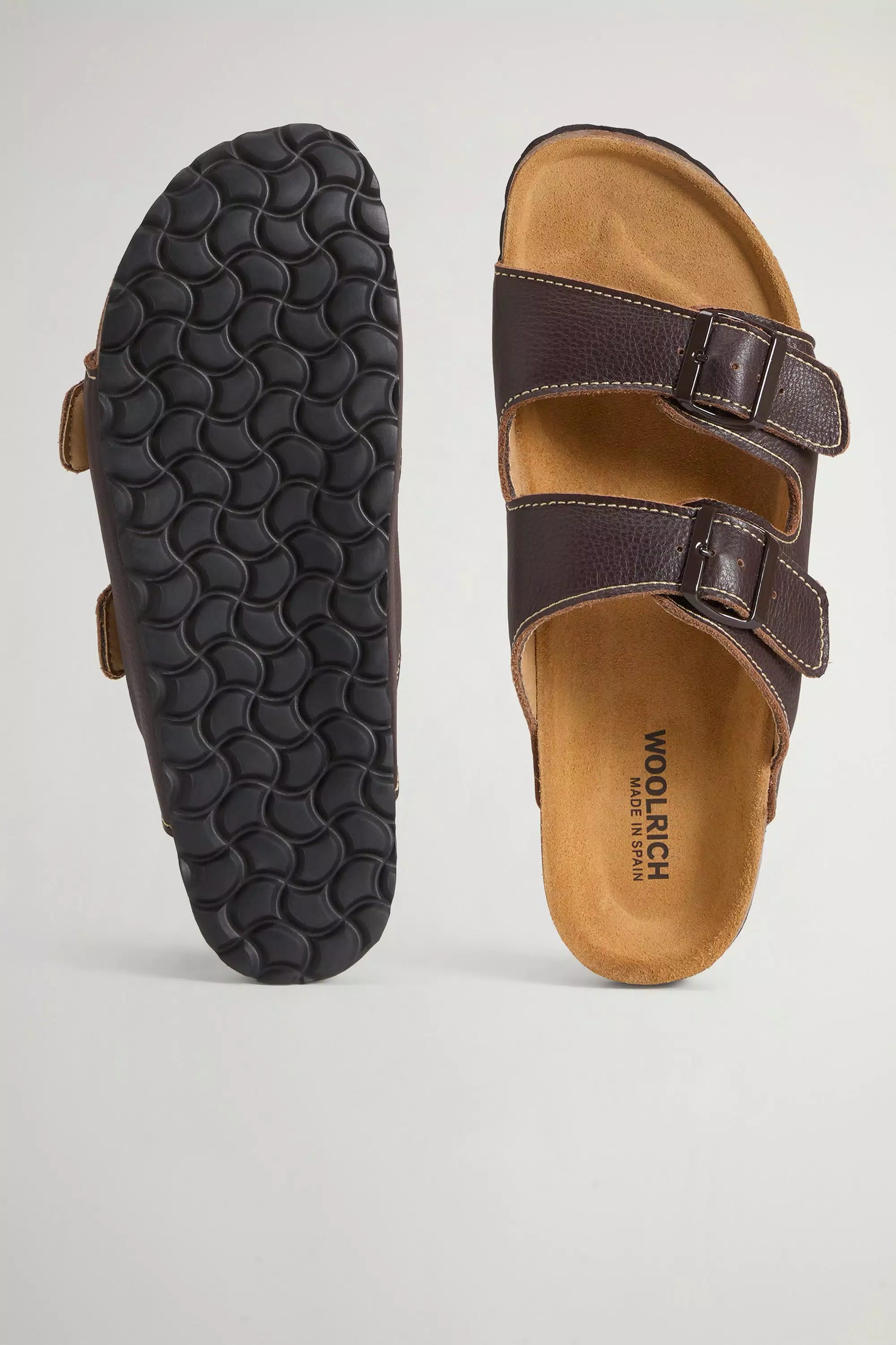Sandalias en cuero envejecido - Marrón