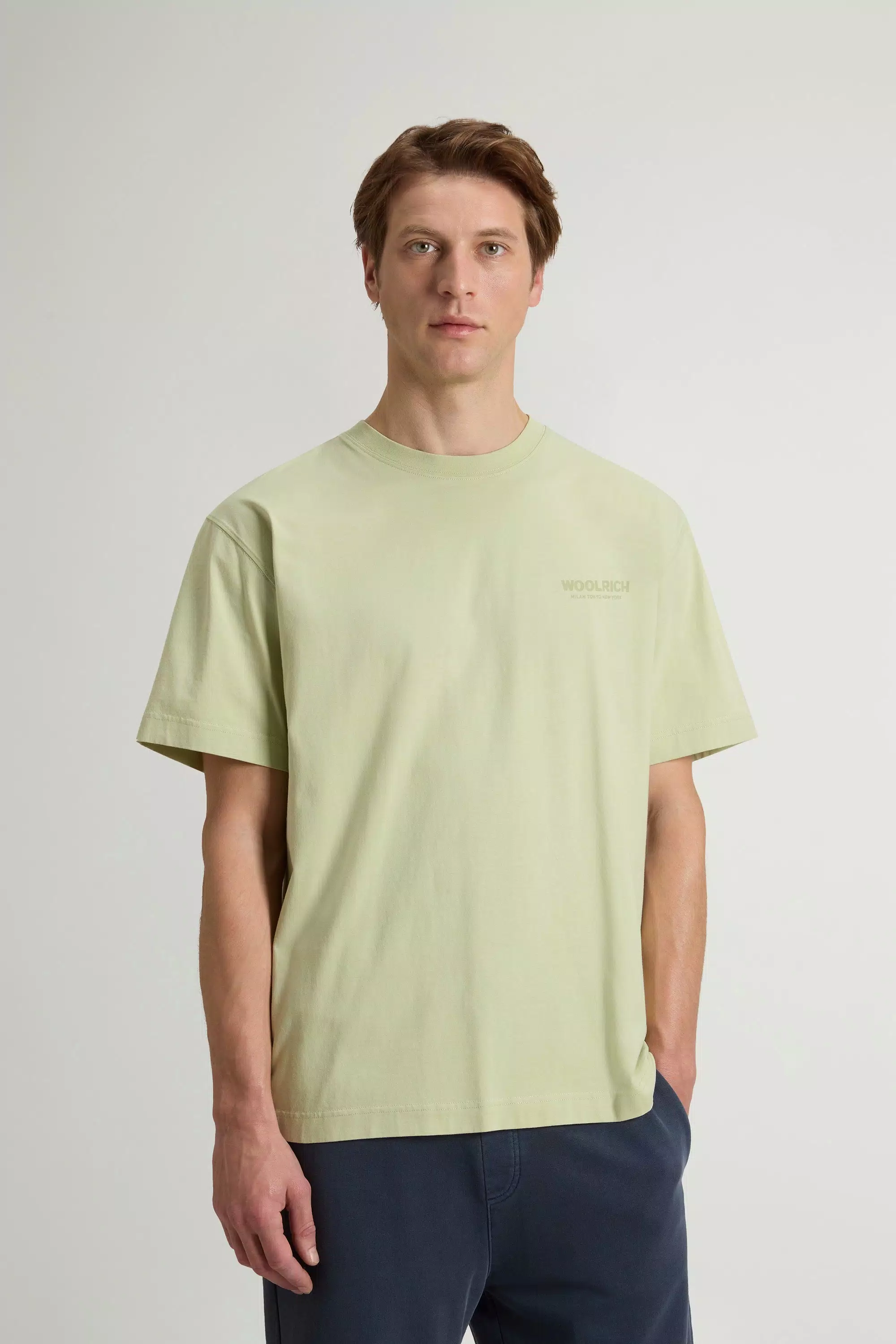 Camiseta de Algodón Puro con Logotipo - Lint