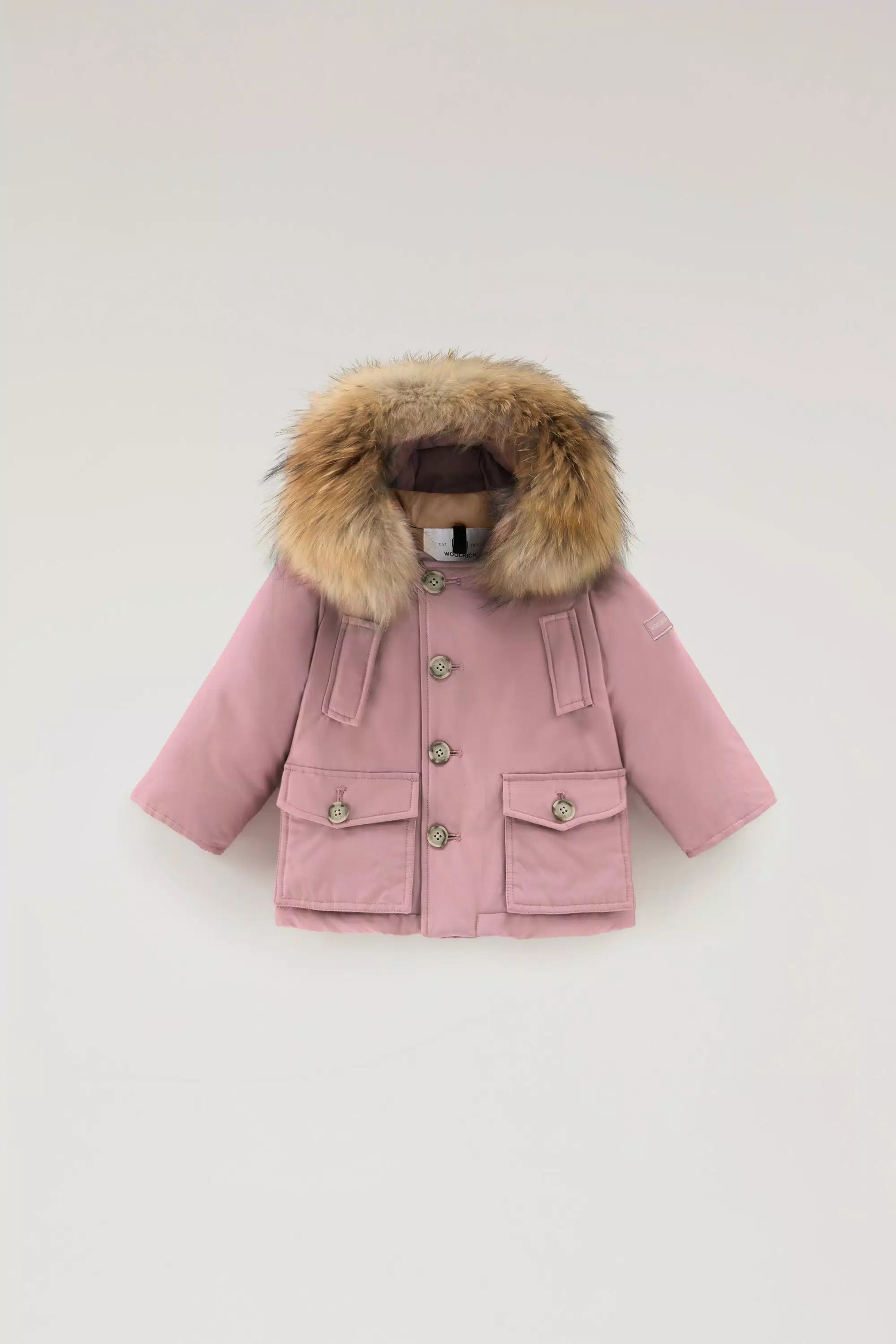 Parka de tela Ramar para bebés con detalle de piel extraíble - Woodrose