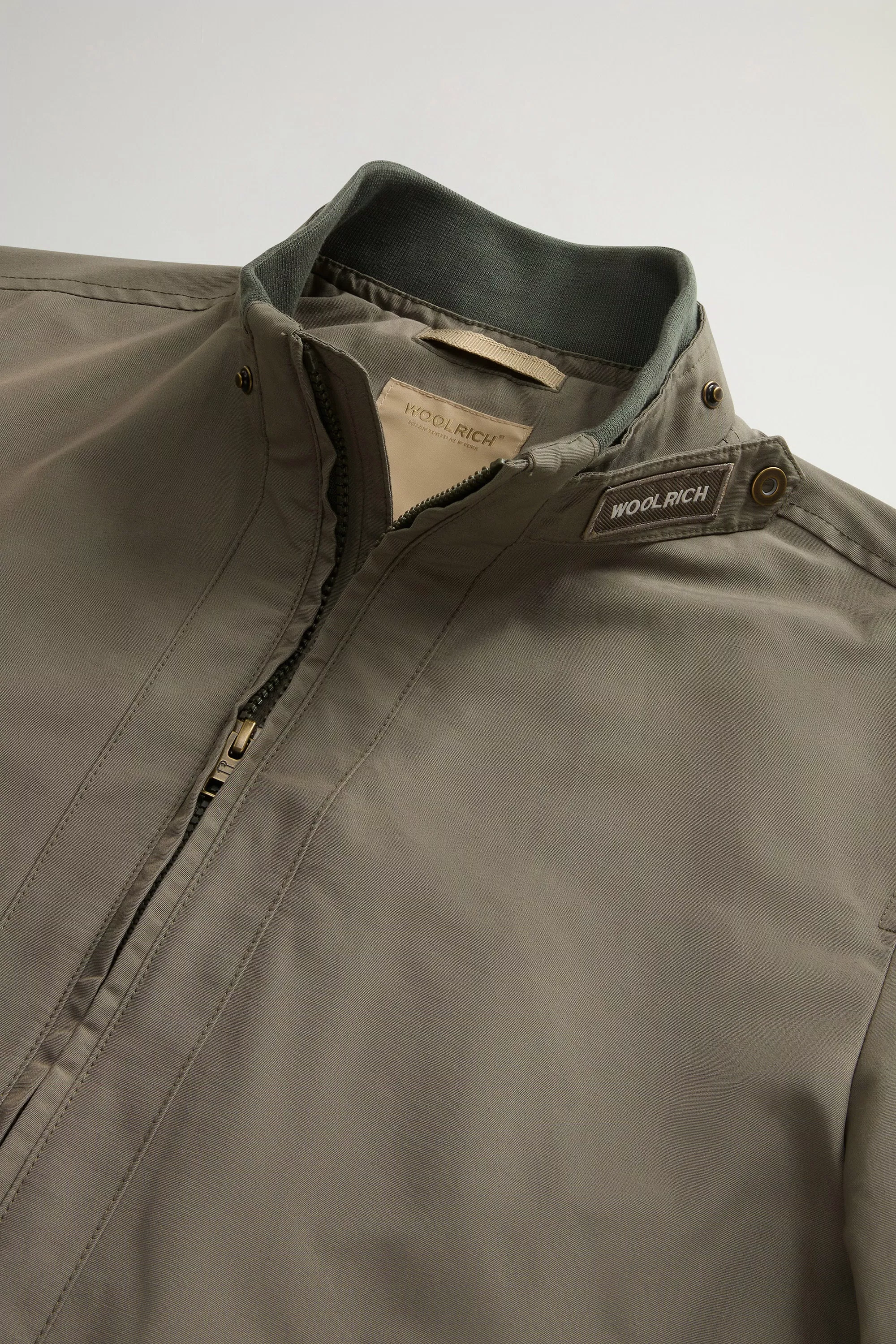 Chaqueta bomber Lewis en tejido de algodón Light Ramar - Oliva humo