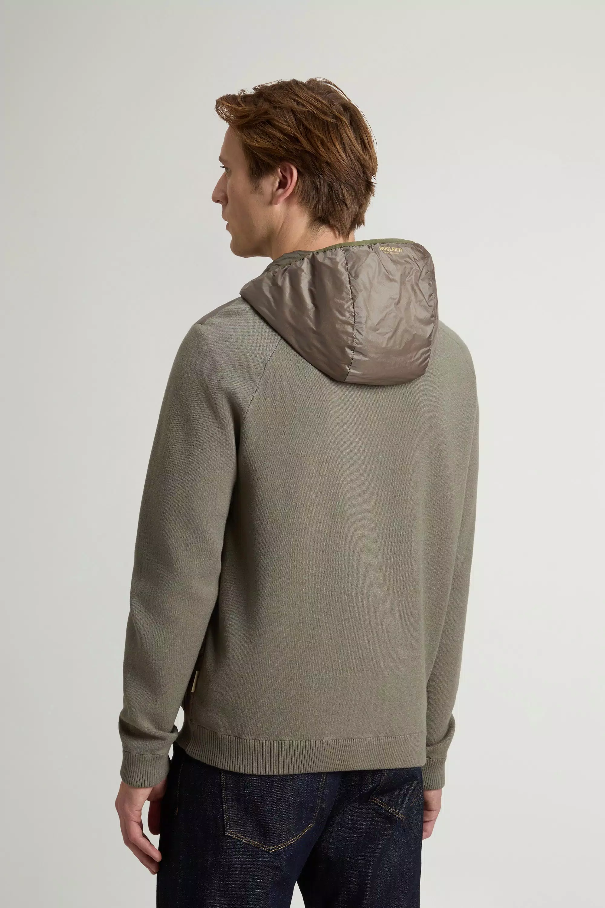 Chaqueta híbrida Allen en nailon ripstop - Oliva humo