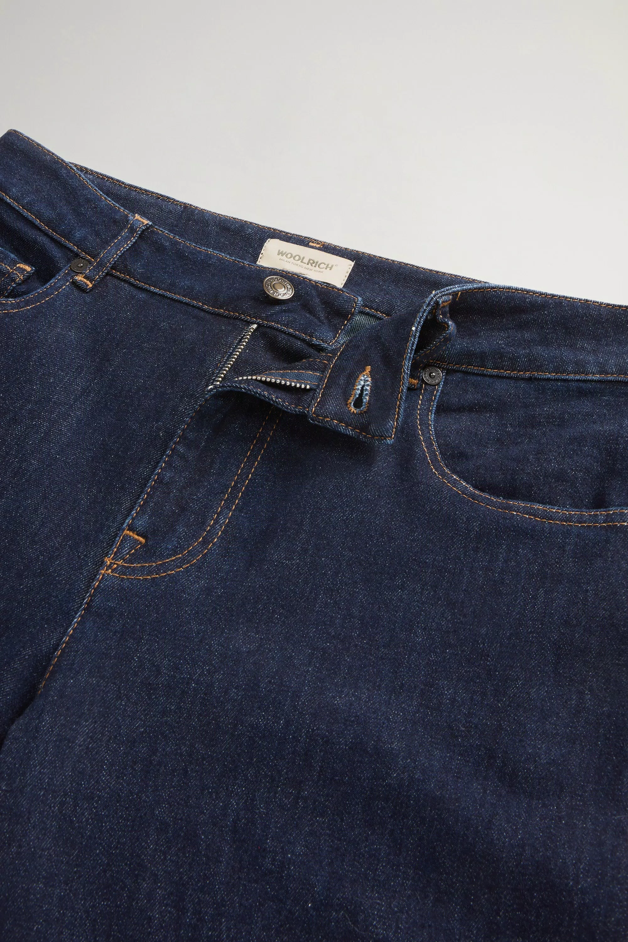 Pantalones vaqueros de cinco bolsillos en denim de algodón elástico - Lavado tipo enjuague