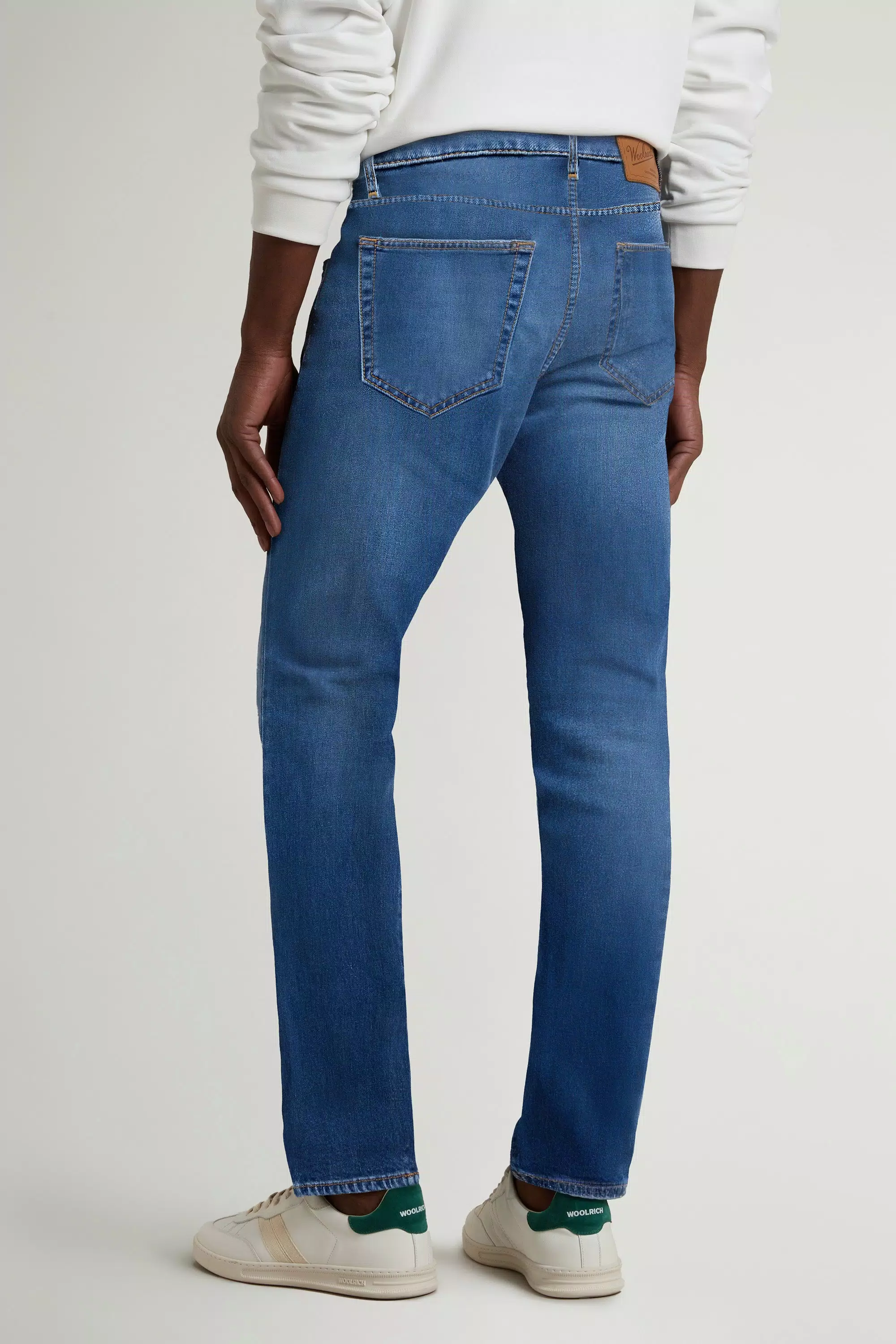 Pantalones vaqueros de cinco bolsillos en denim de algodón elastizado - Lavado piedra