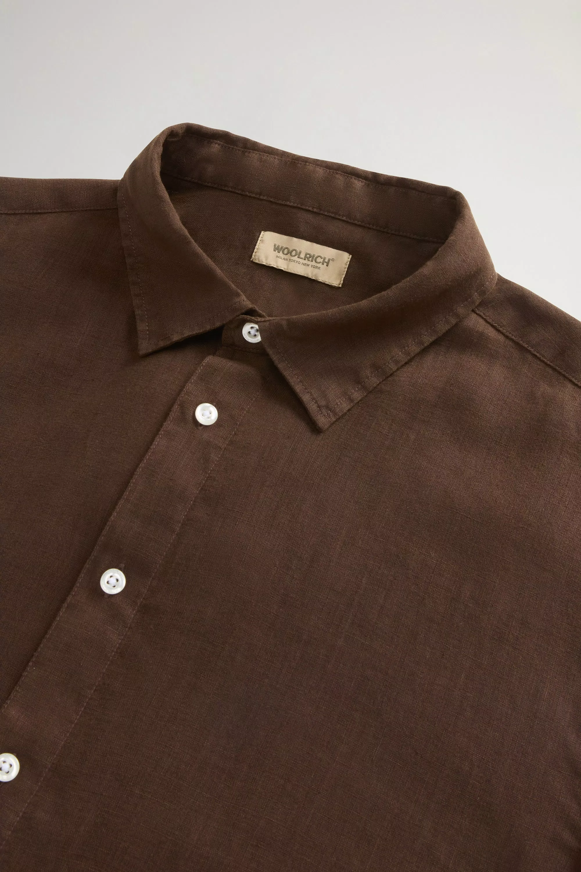 Camisa de Lino Puro Teñida en Prenda - Negro Plomo