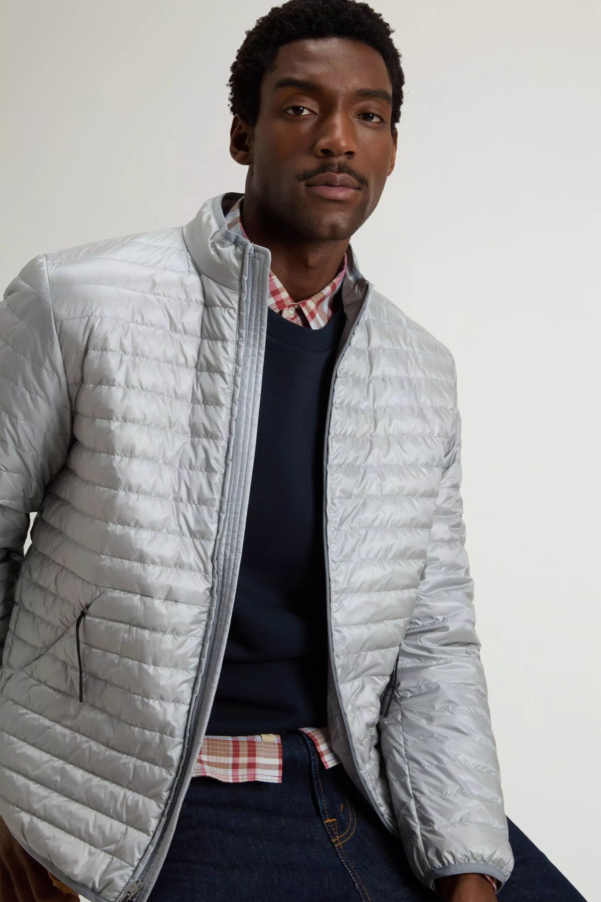 Chaqueta de plumón Allen ligera en nylon ripstop - Niebla del puerto
