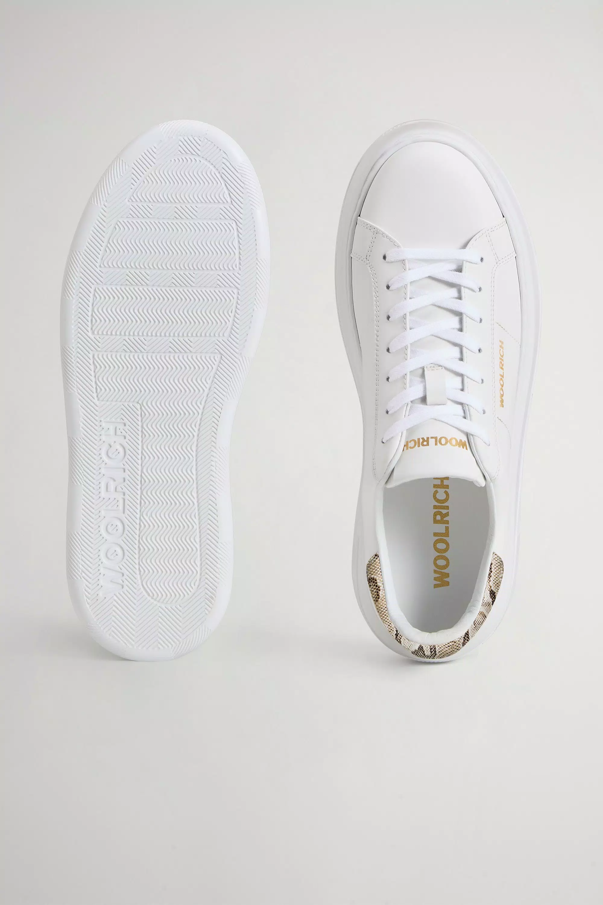 Zapatillas Chunky Court de Cuero de Becerro - Arena Blanca
