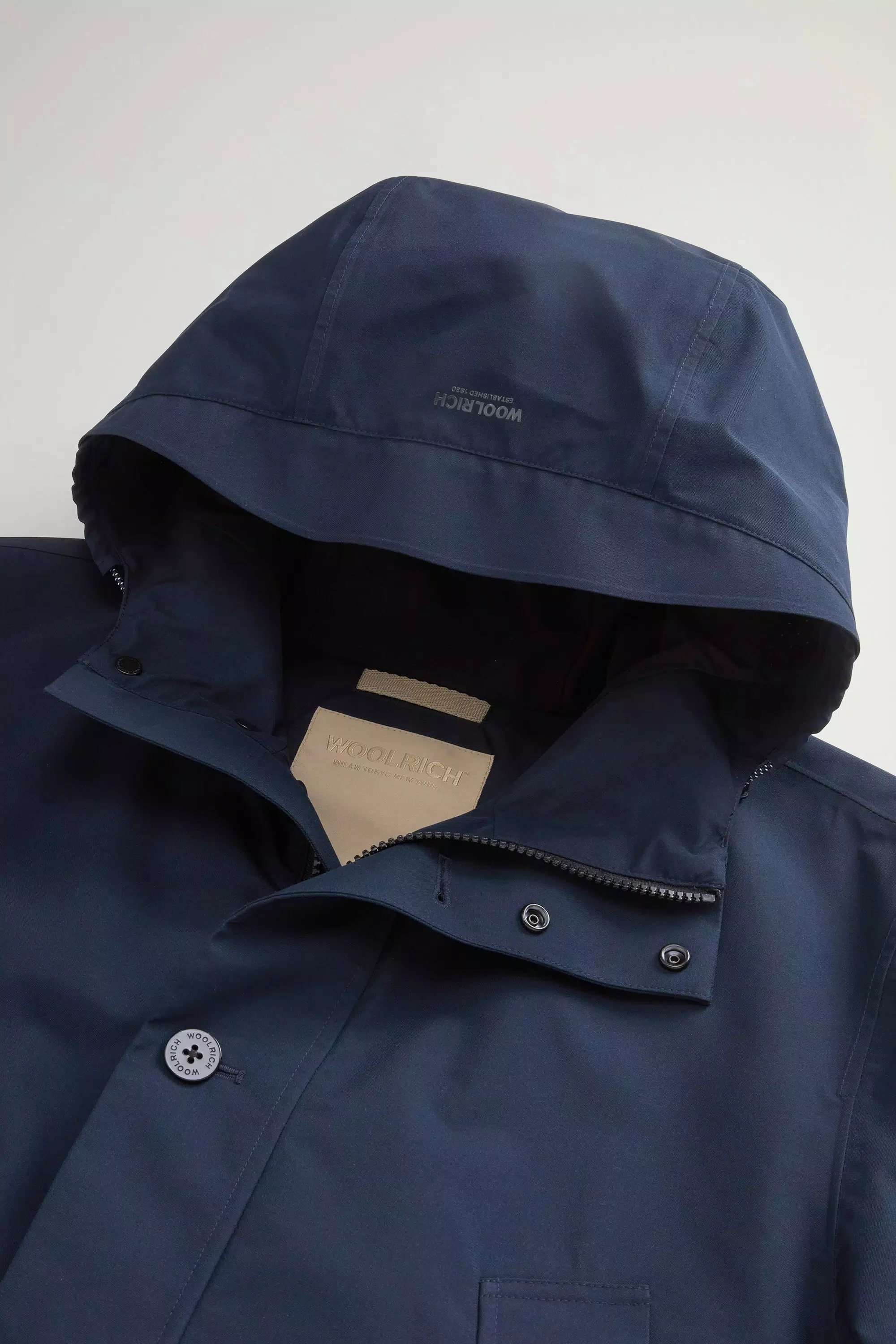 Parka de verano en tejido WINDSTOPPER de GORE-TEX LABS - Azul Melton