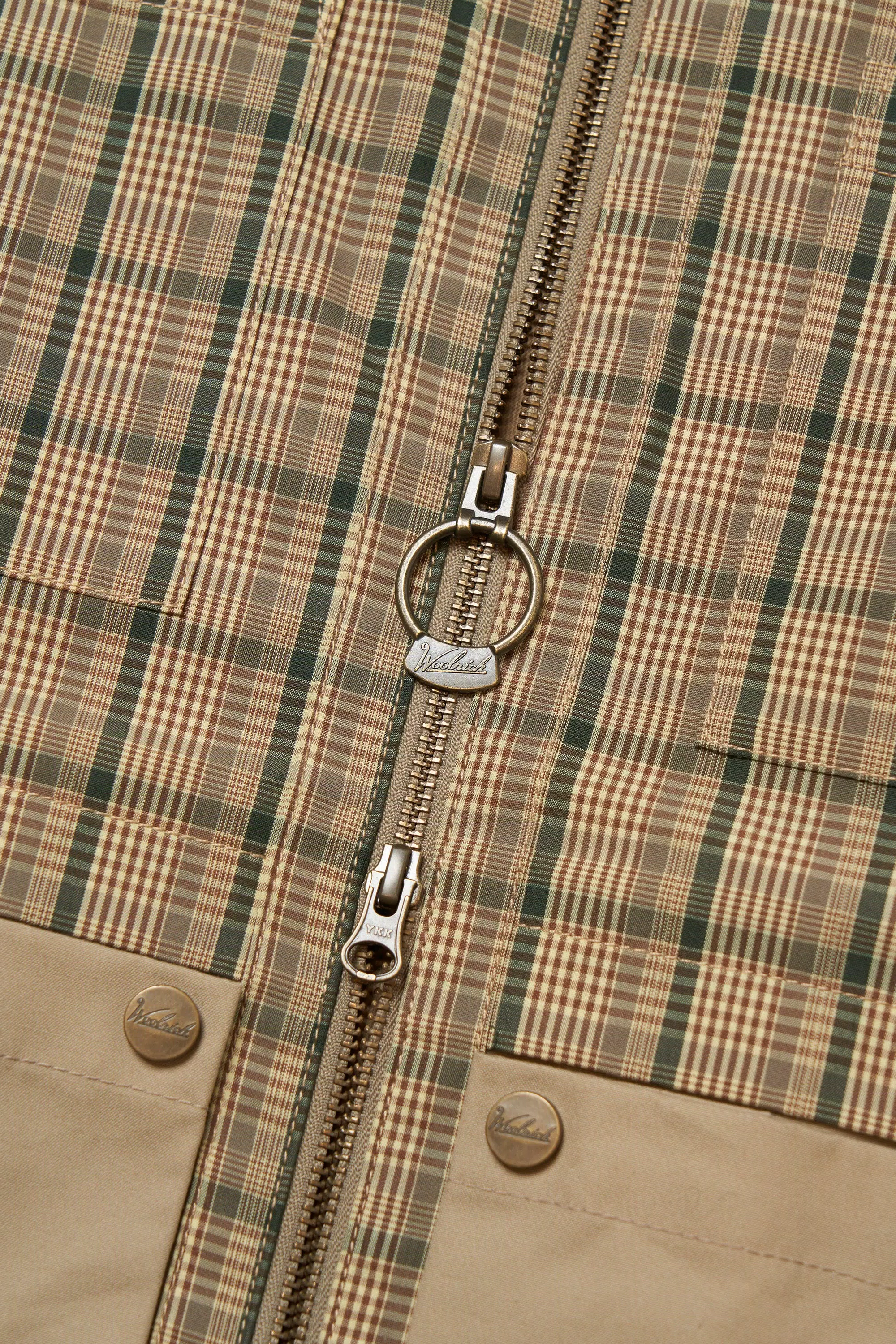 Chaqueta Madras Heritage de mezcla de algodón y nailon - Marrón