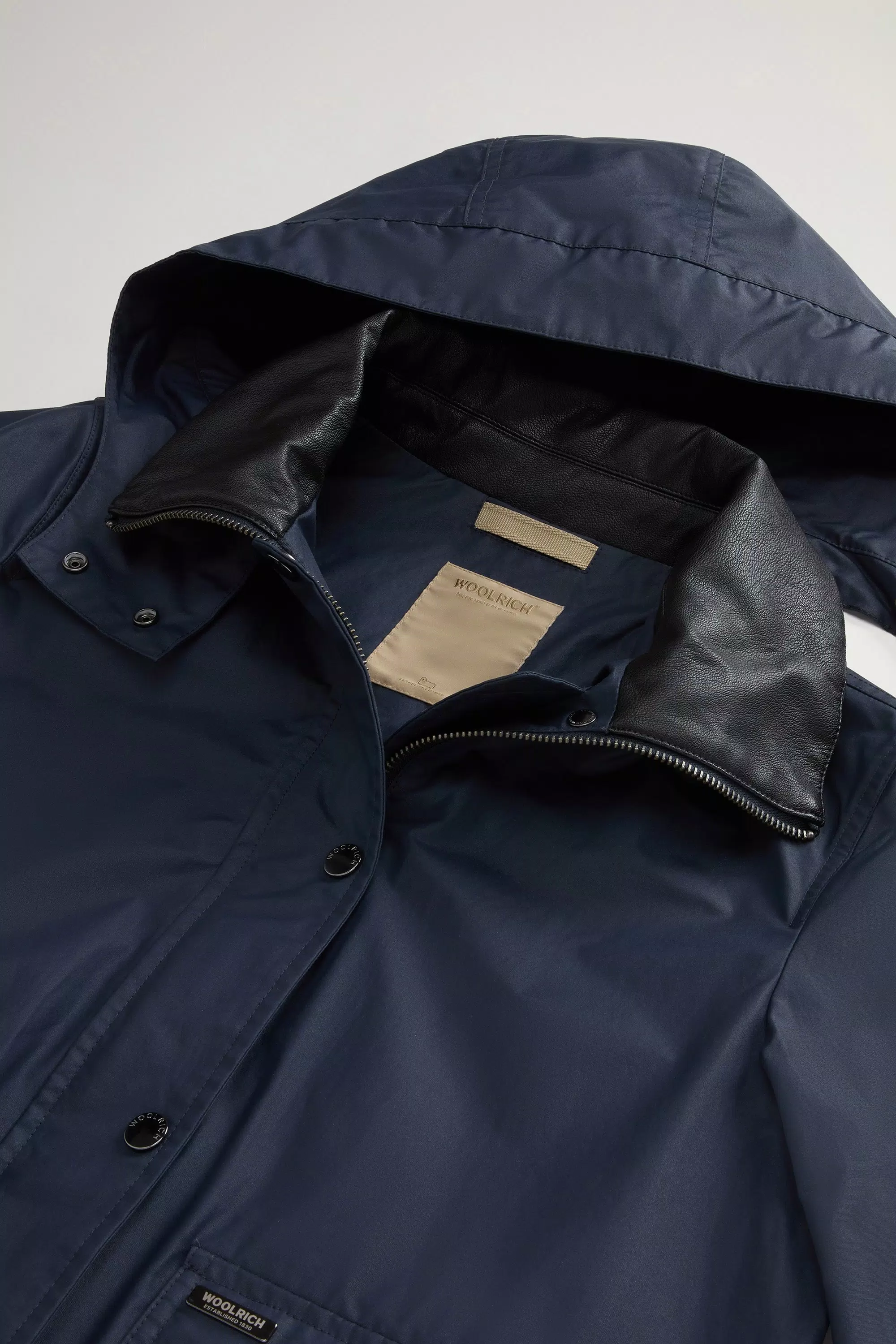 Chaqueta Dundee en algodón Superwax - Azul Melton encerado
