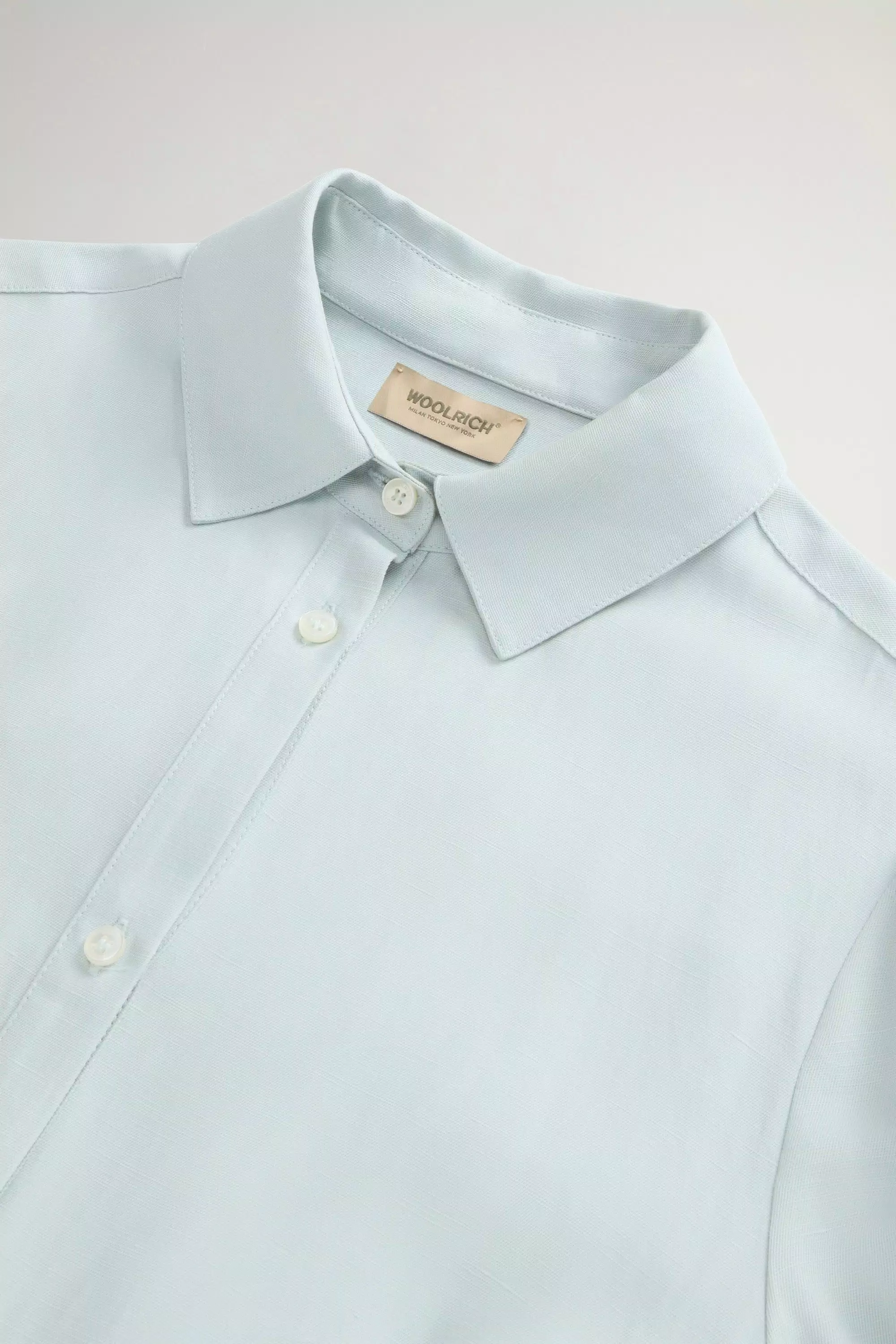 Vestido camisa de mezcla de lino con cinturón - Tundra Alpina