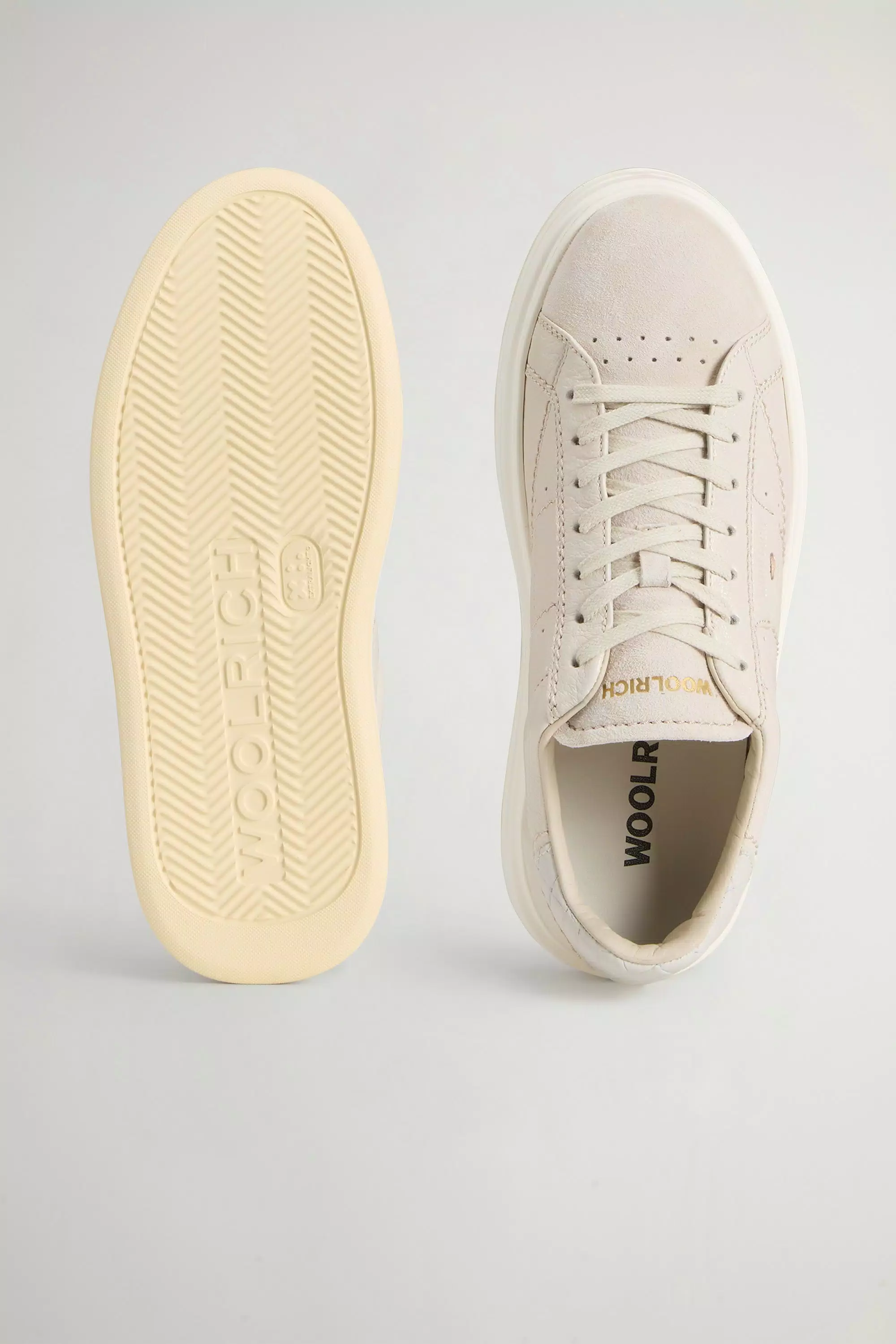 Zapatillas Arrow en cuero de ternera - Crema batida Crema batida