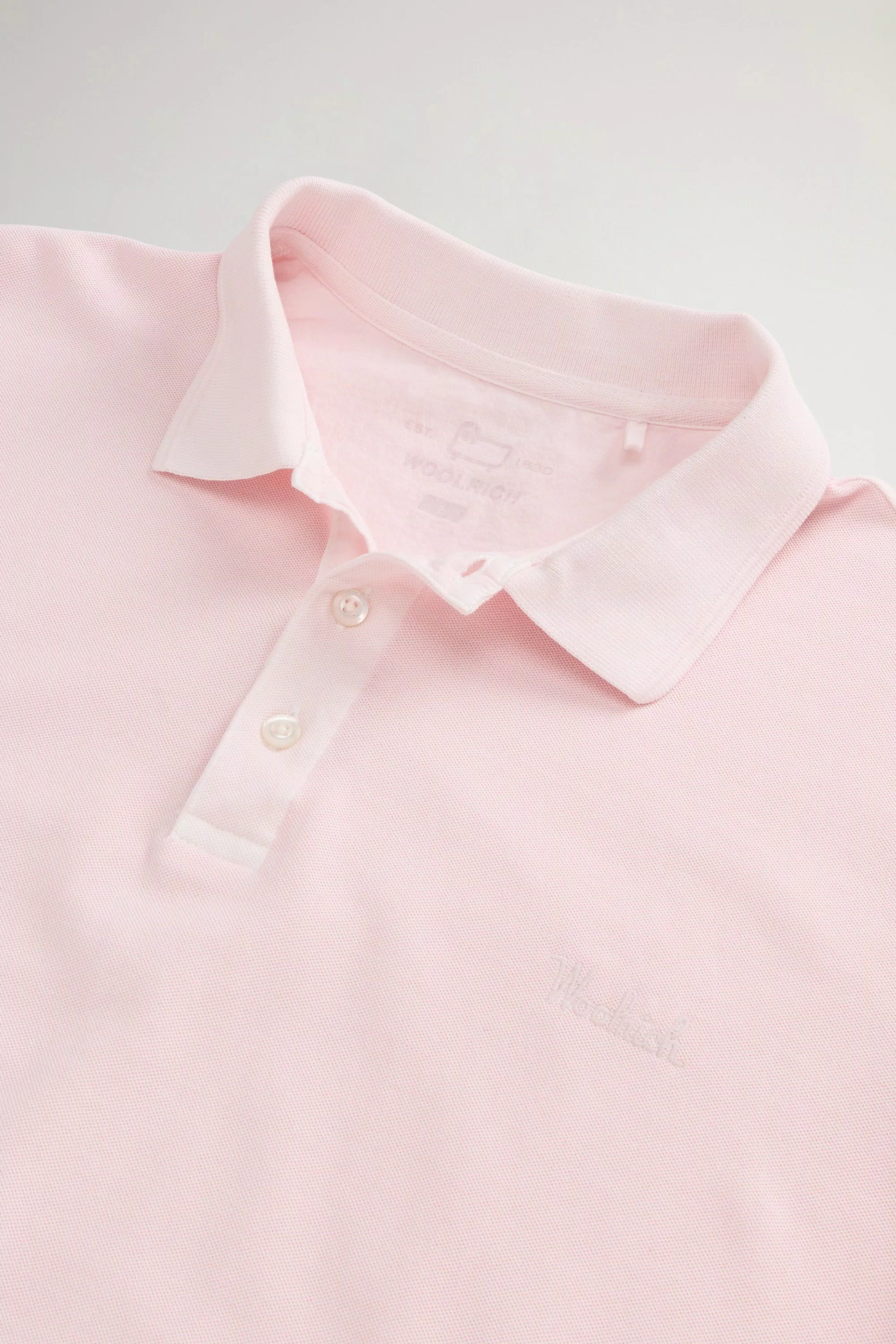 Camiseta polo Mackinack teñida en piqué de algodón elastizado - Lila pálido desgastado