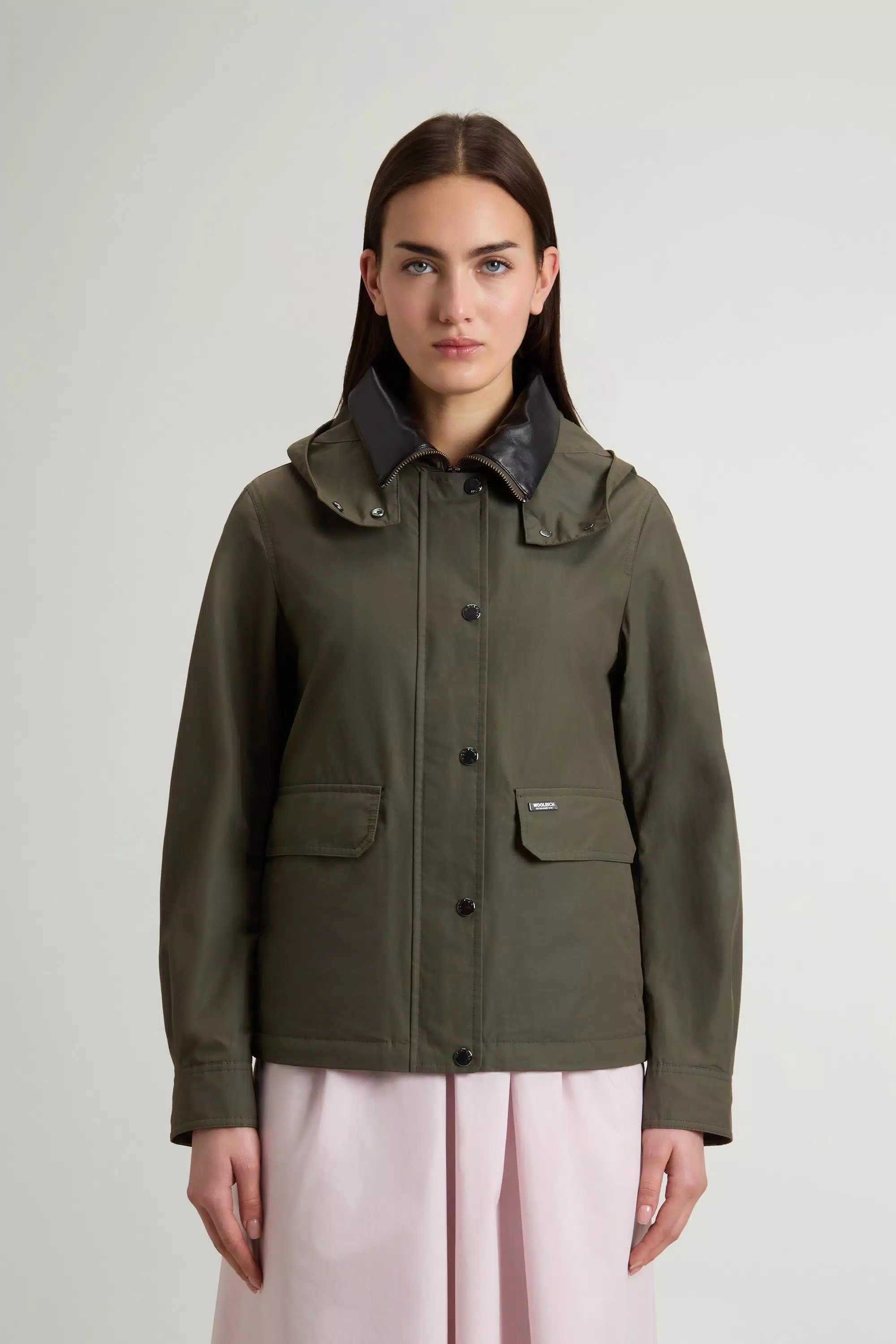 Chaqueta Dundee en algodón Superwax - Verde oscuro encerado