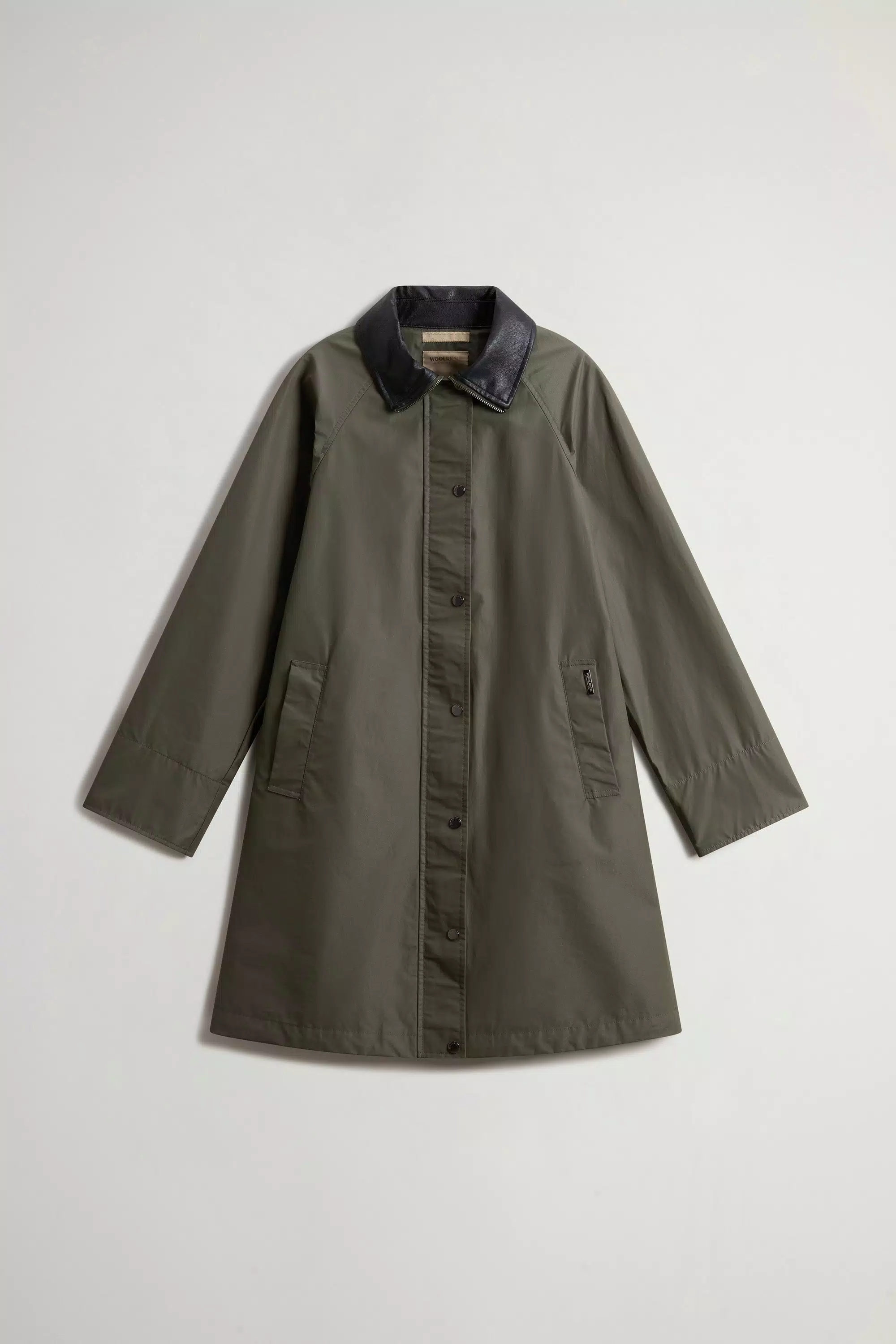 Chaqueta trench Dundee en algodón Superwax - Verde oscuro encerado