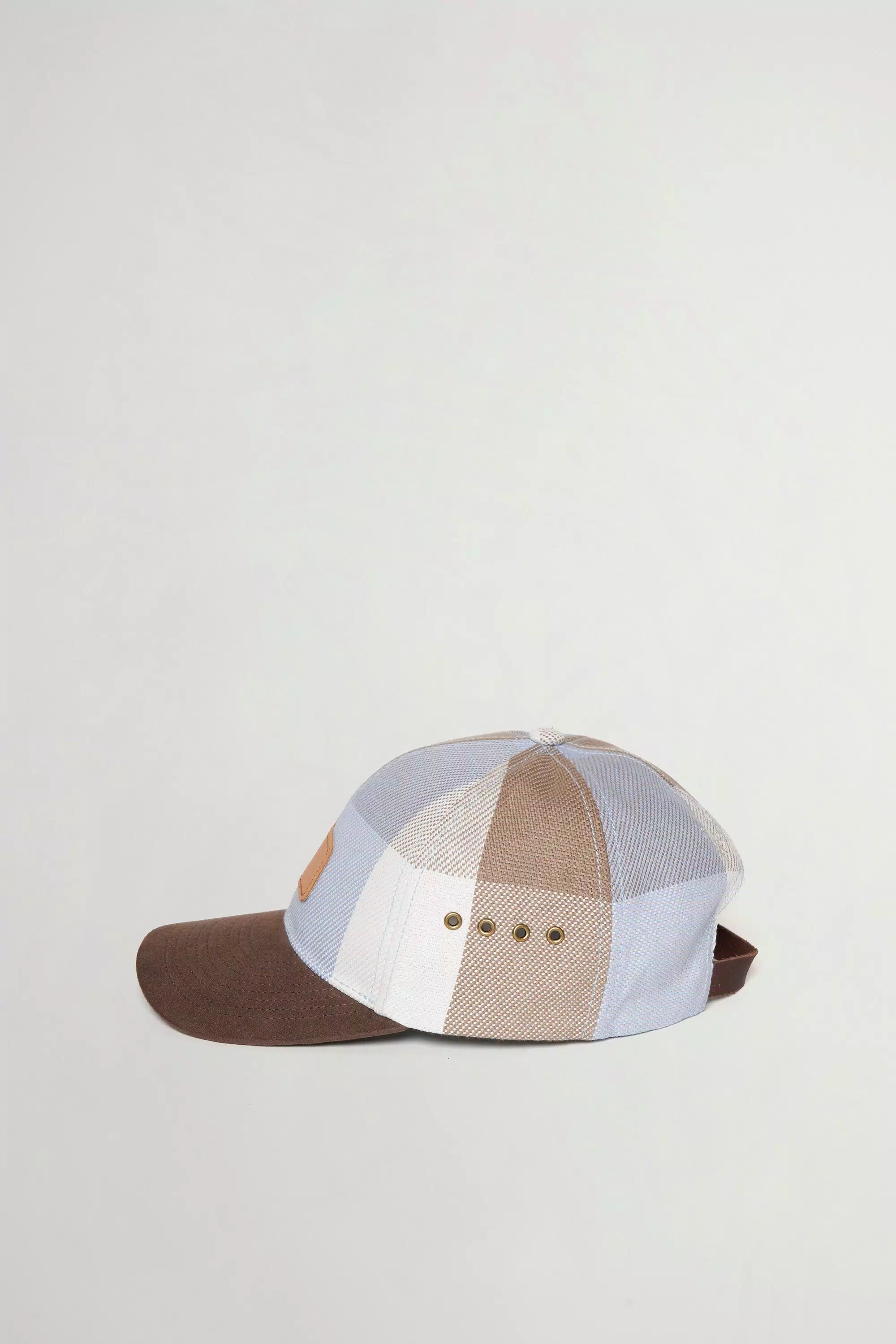 Gorra de béisbol de algodón puro con cuadros - Sax