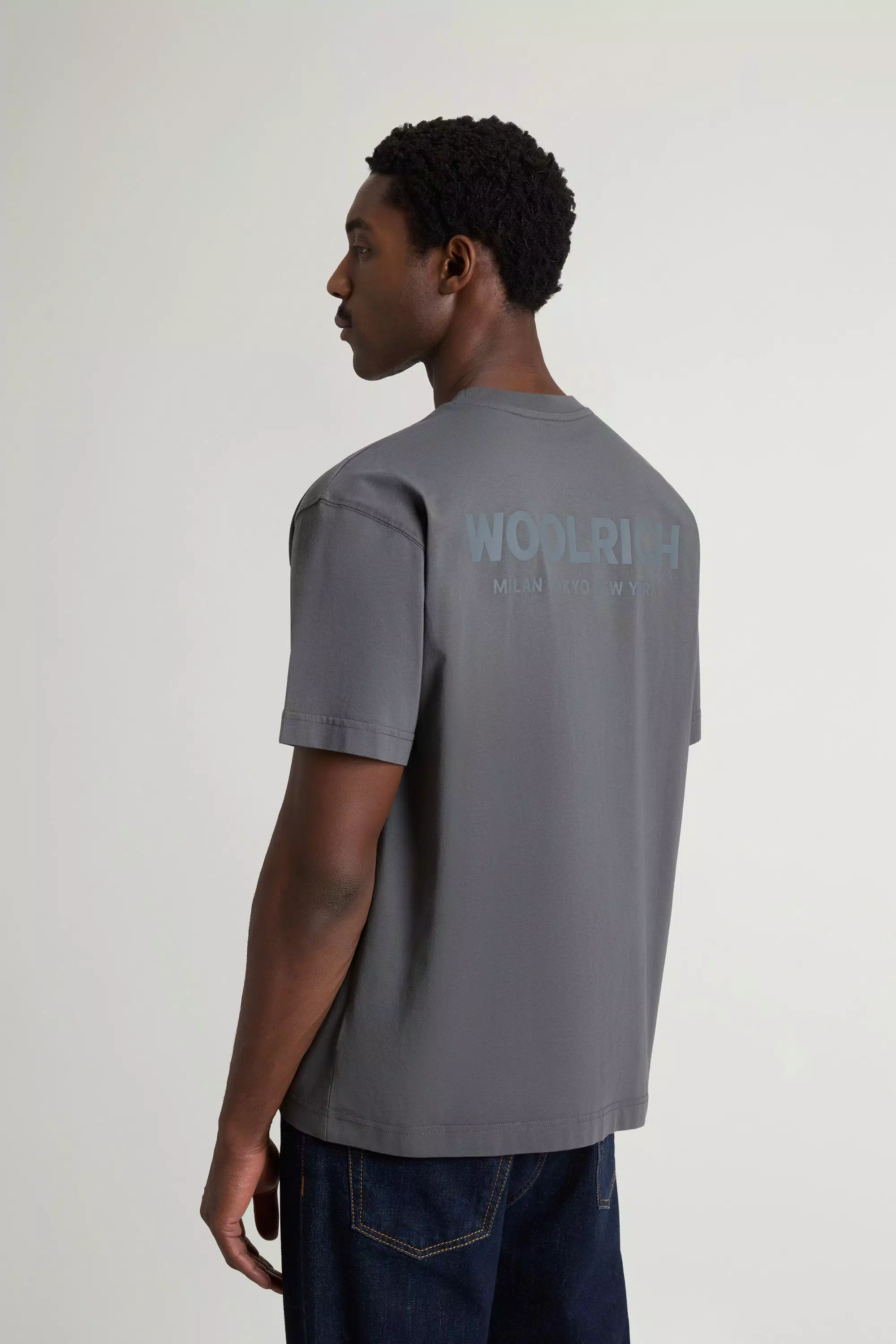 Camiseta de Algodón Puro con Logotipo - Sombra Gris