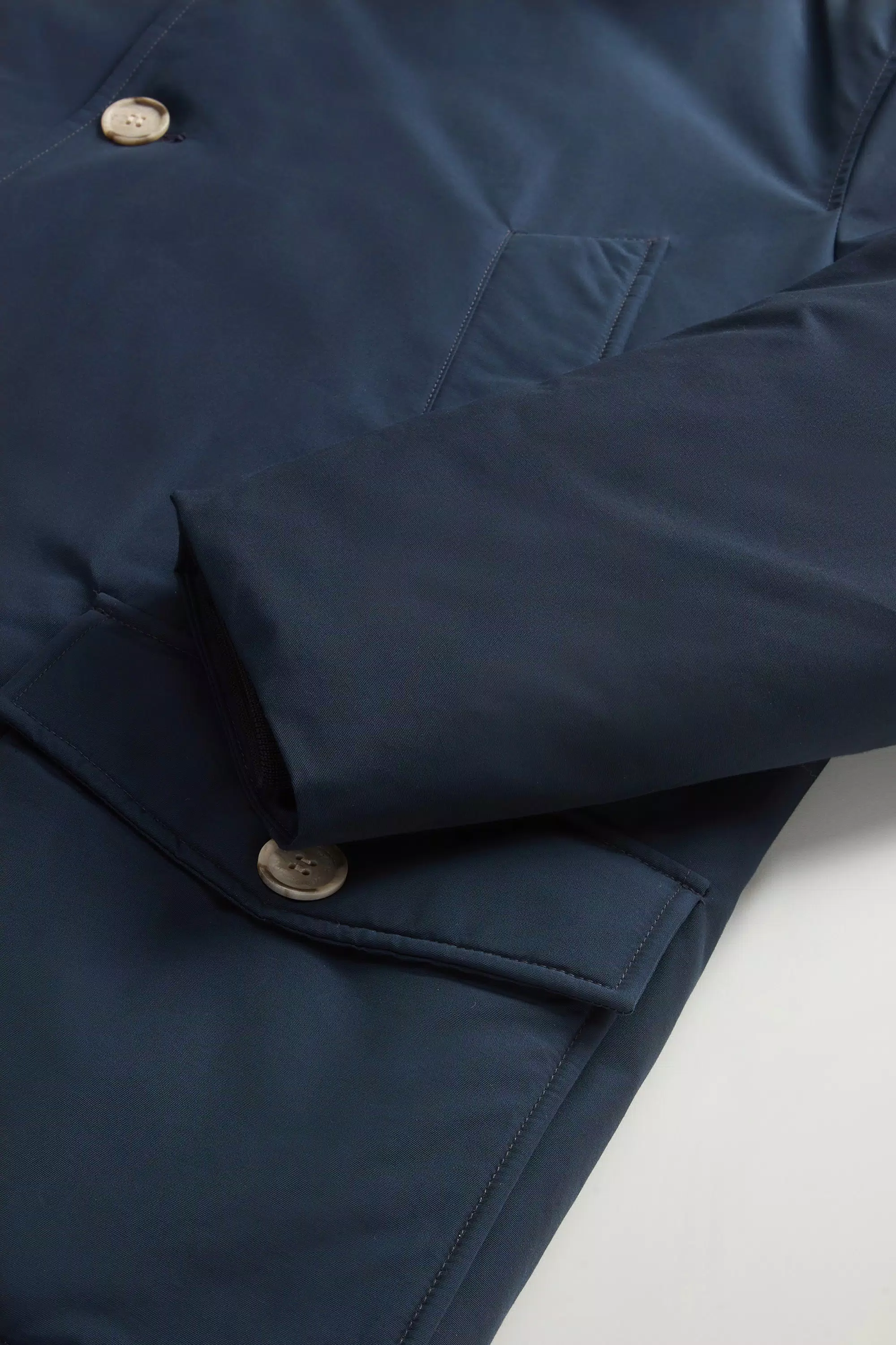 Anorak Ártico en Tela Ramar con Piel Desmontable - Azul Melton