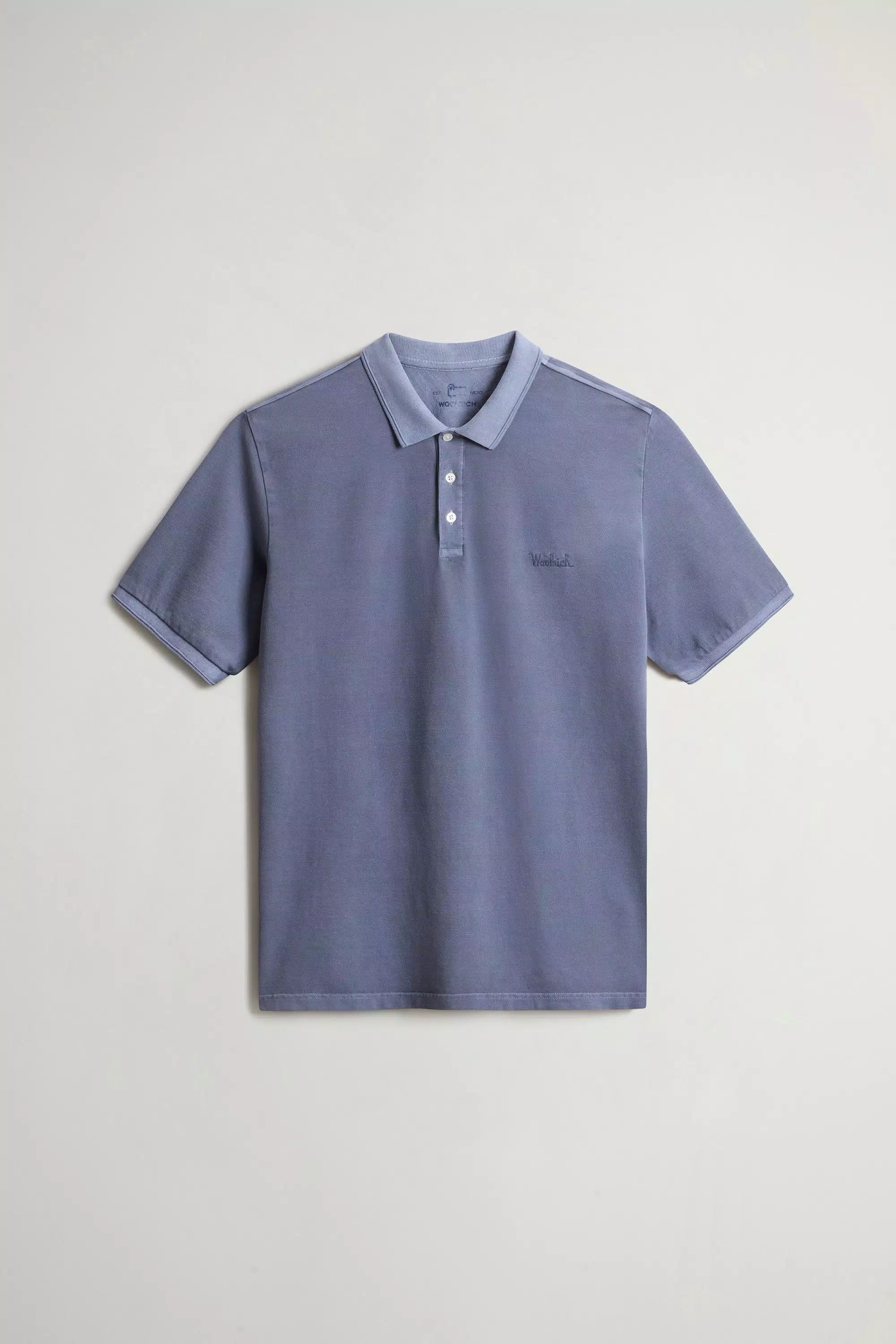 Camiseta de polos Mackinack teñida en algodón piqué elástico - Grisaille desgastado