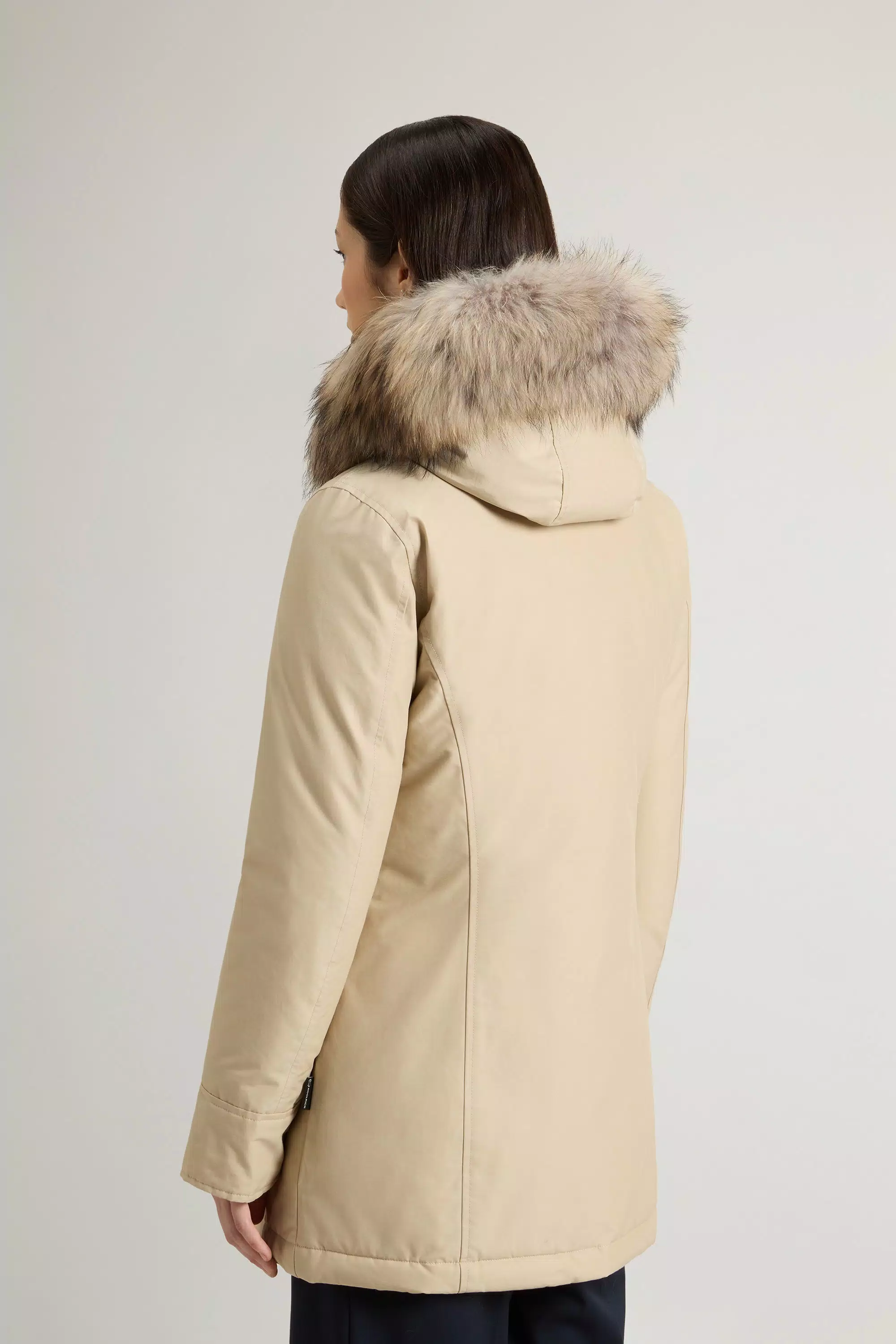Parka Ártica de Tela Ramar con Borde de Pelo Desmontable - Terciopelo Oxford