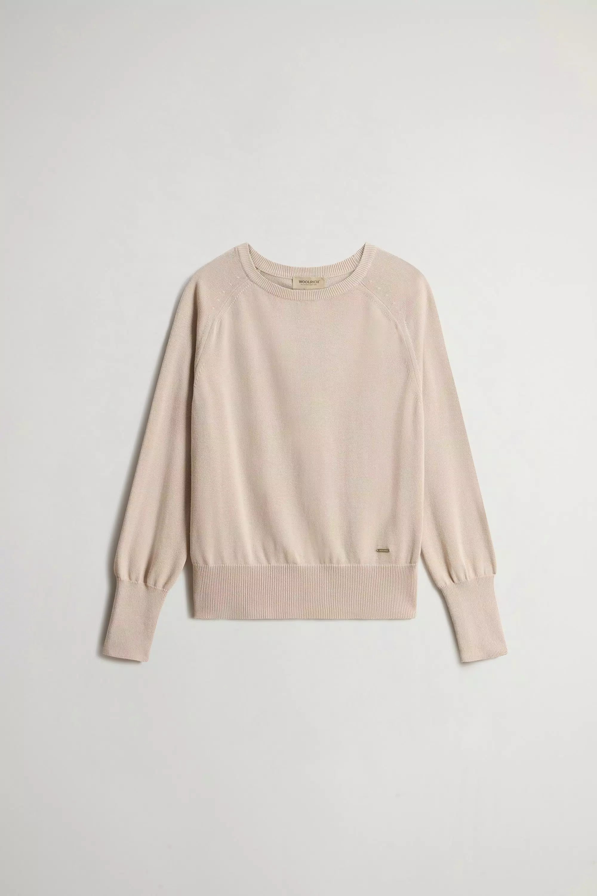 Sudadera con cuello redondo de mezcla de algodón - Blanco Pimienta
