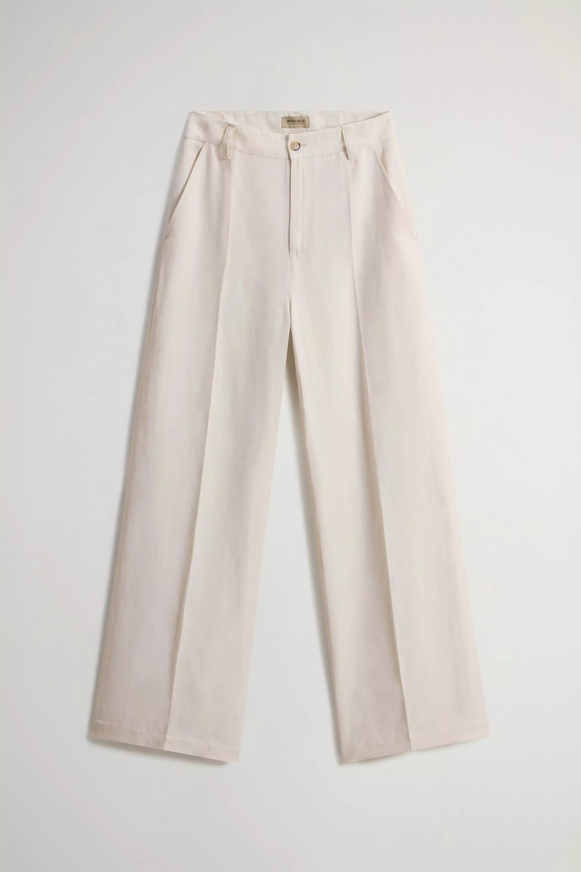 Pantalones de mezcla de lino - Crema lechosa