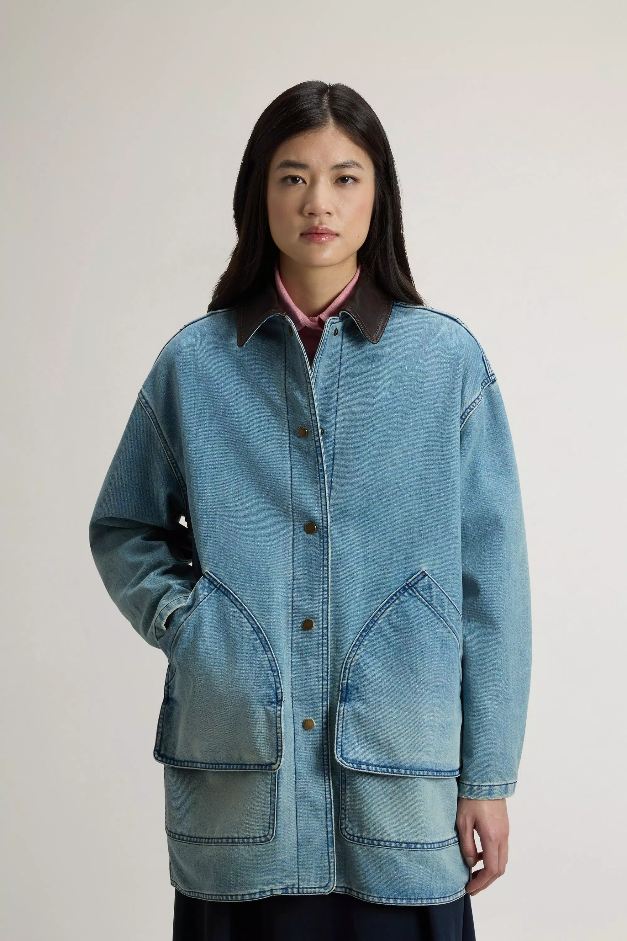 Chaqueta Barn en mezcla de algodón Kodenshi - Azul claro
