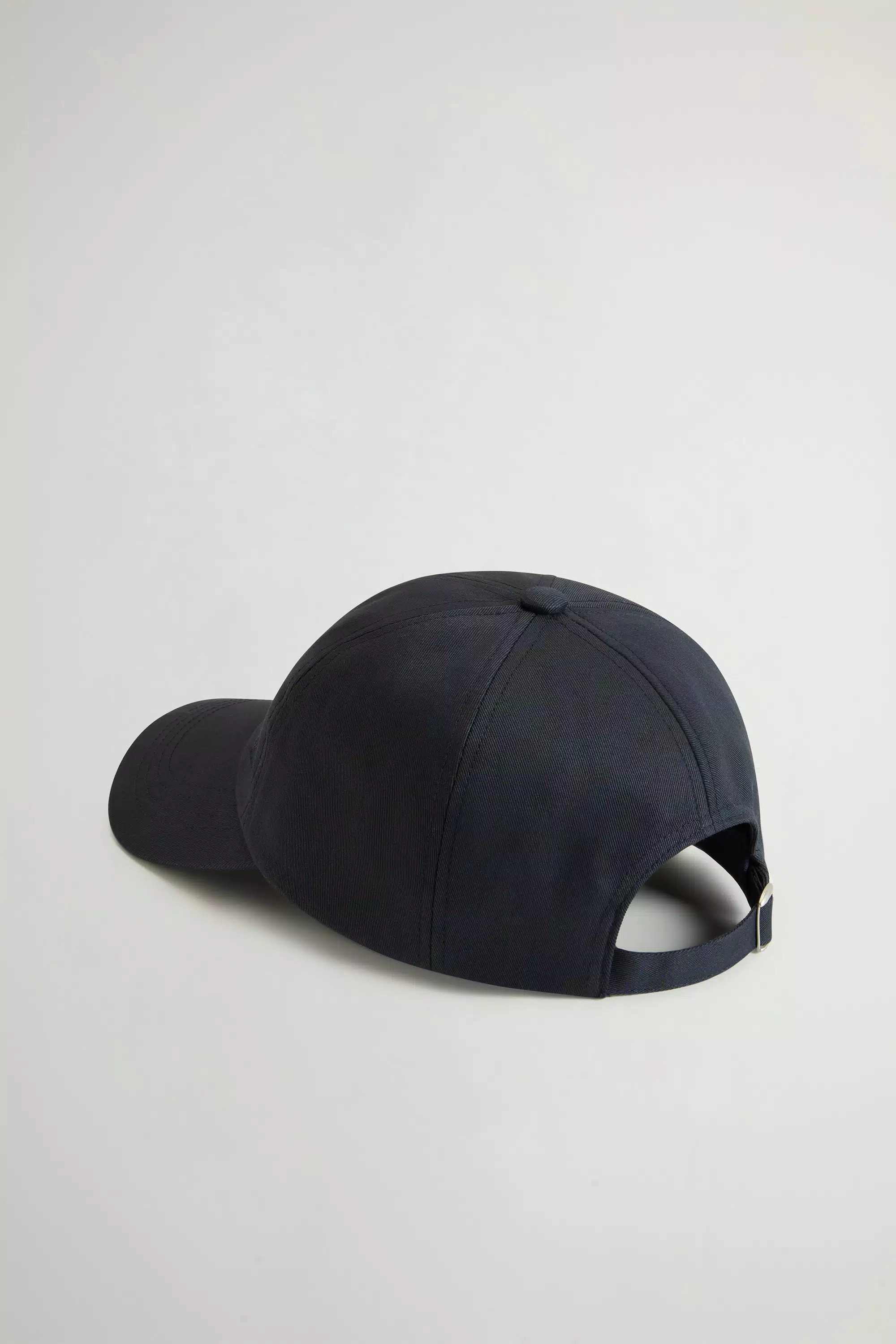 Gorra de Tafetán de Algodón con Logotipo Bordado - Azul Melton