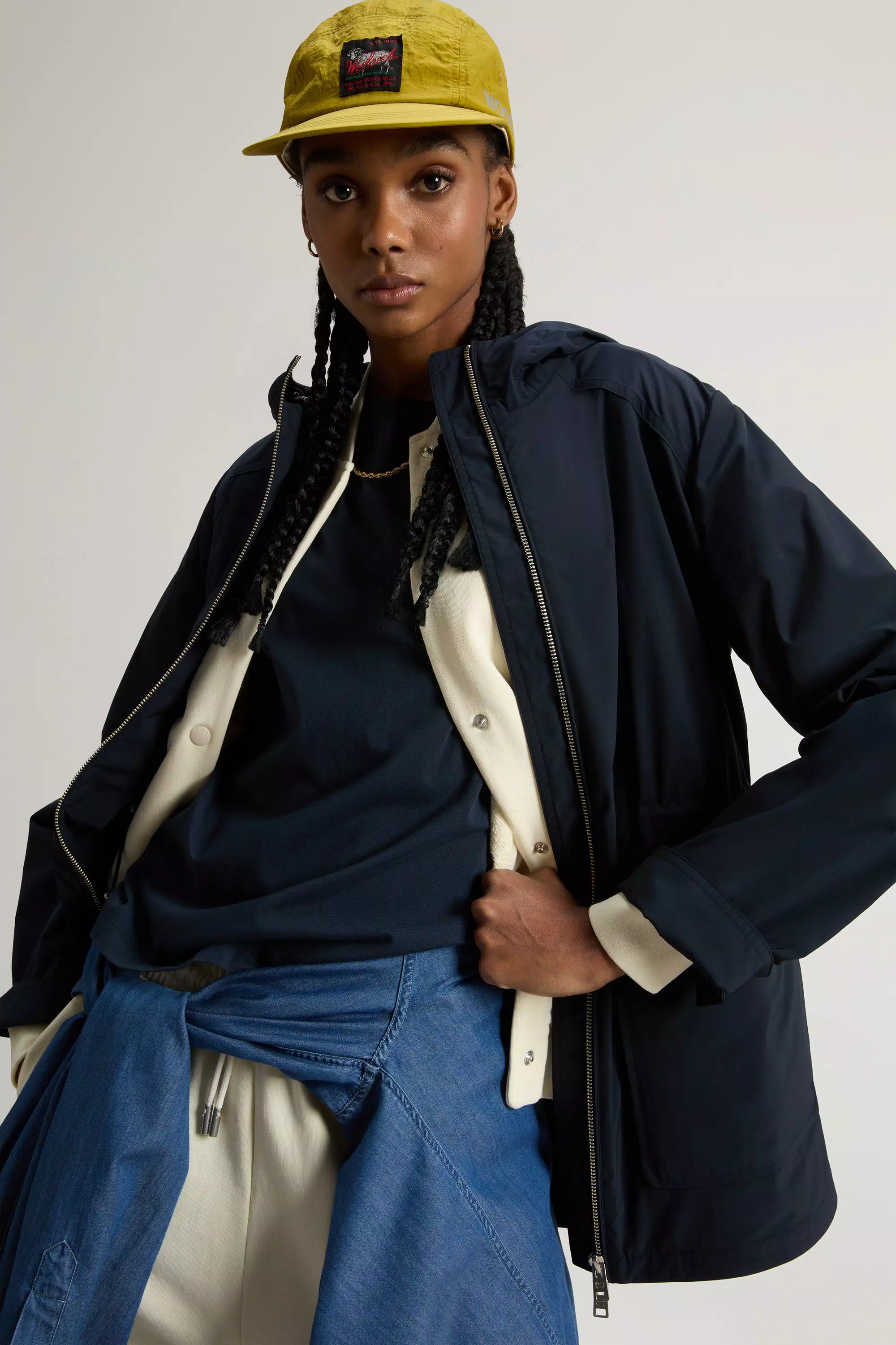 Chaqueta con capucha Urban Touch - Azul Melton