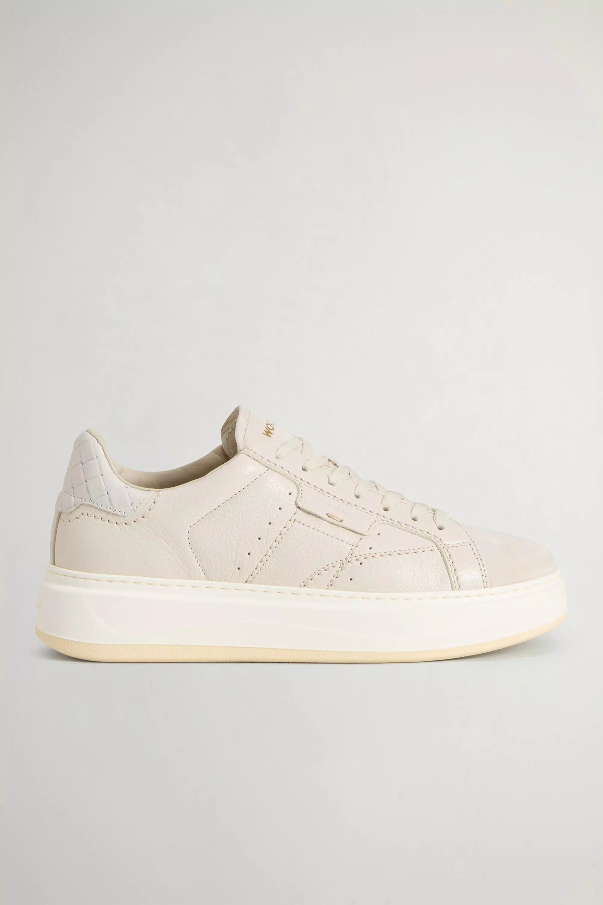 Zapatillas Arrow en cuero de ternera - Crema batida Crema batida