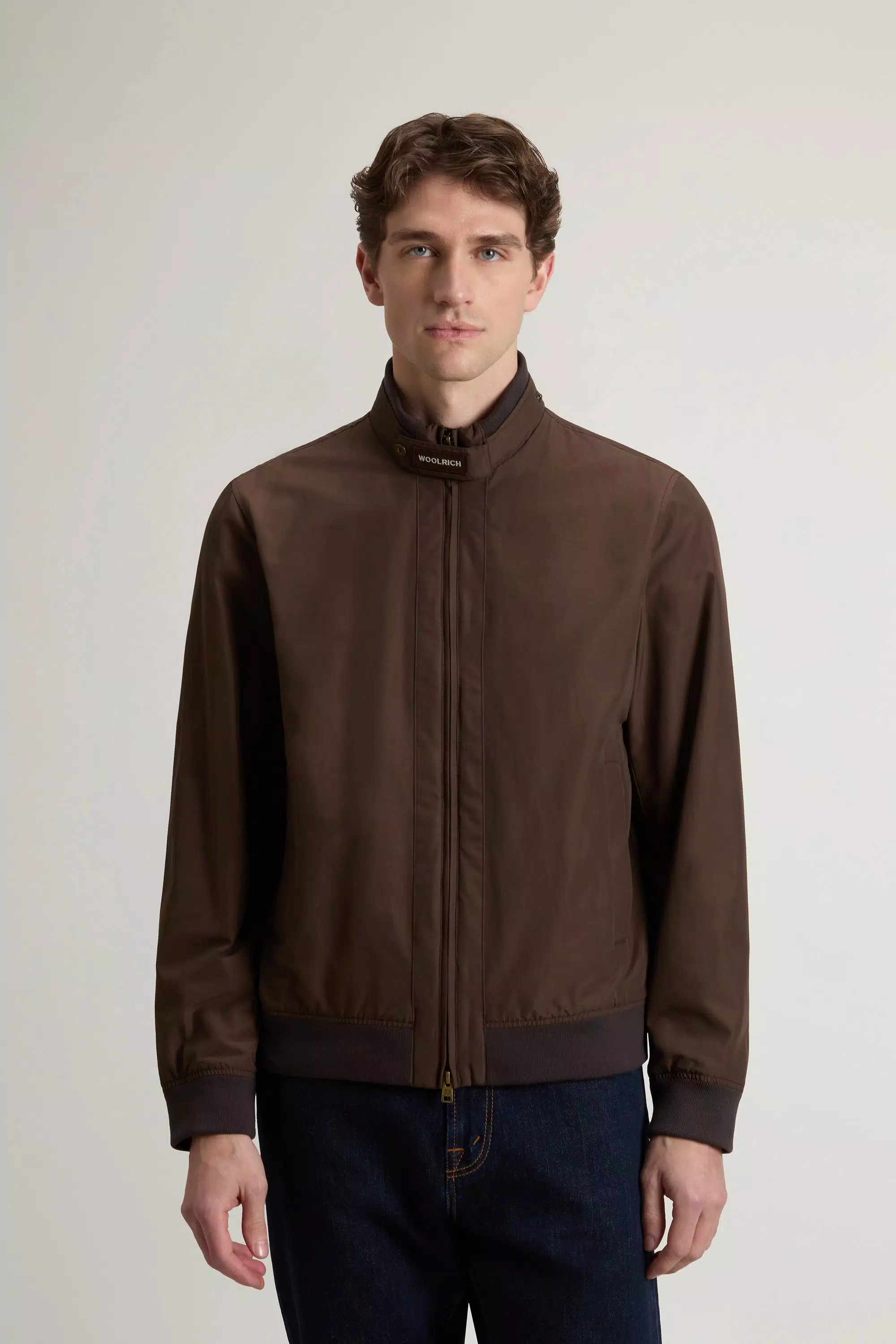 Chaqueta bomber Lewis en tejido de algodón Light Ramar - Negro azulado