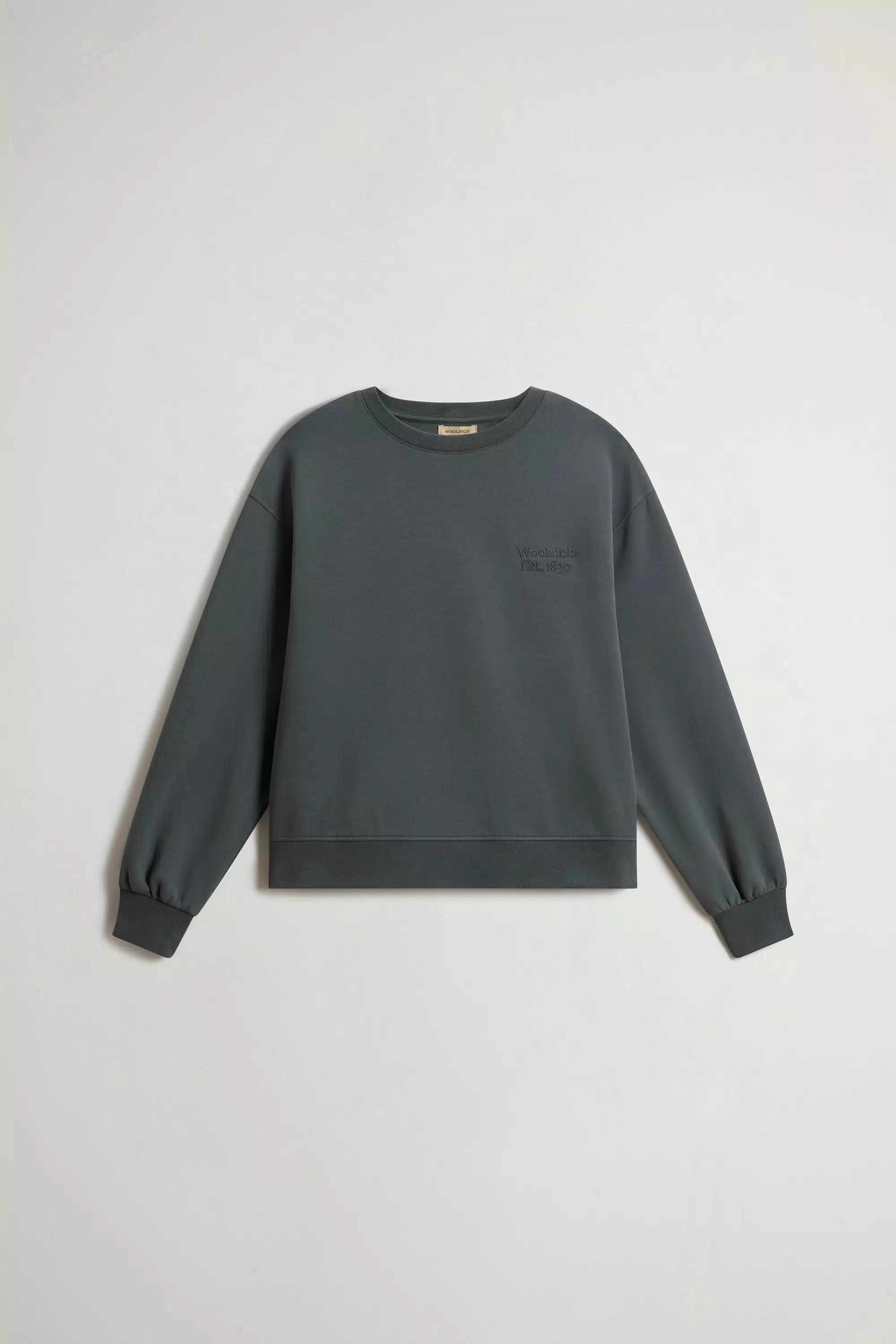 Sudadera con cuello redondo de interlock de mezcla de algodón - Velada Forestal