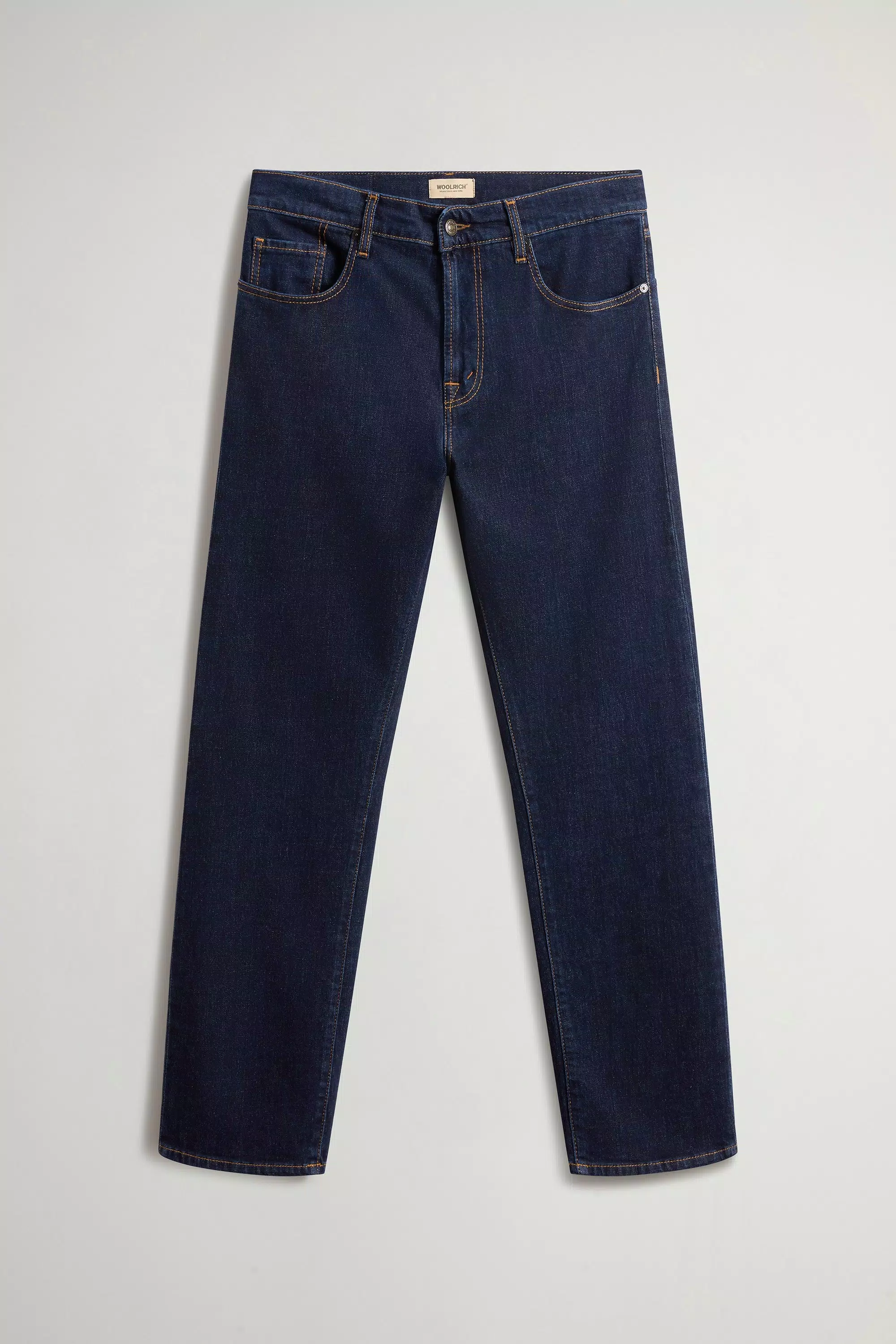 Jeans modernos de cinco bolsillos en denim de algodón elástico - Lavar en enjuague