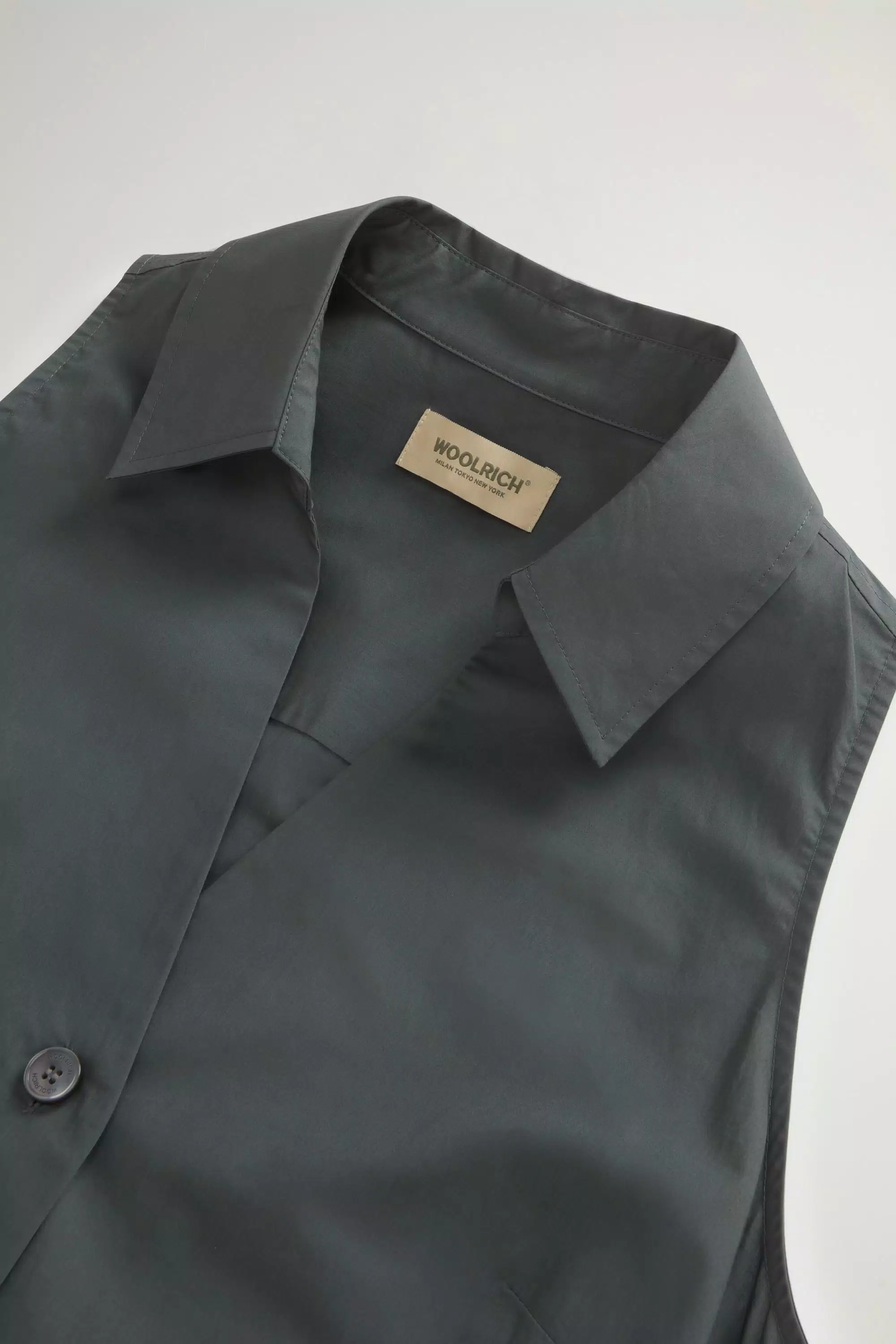 Vestido camisa de popelín de algodón puro con cinturón - Velos de bosque