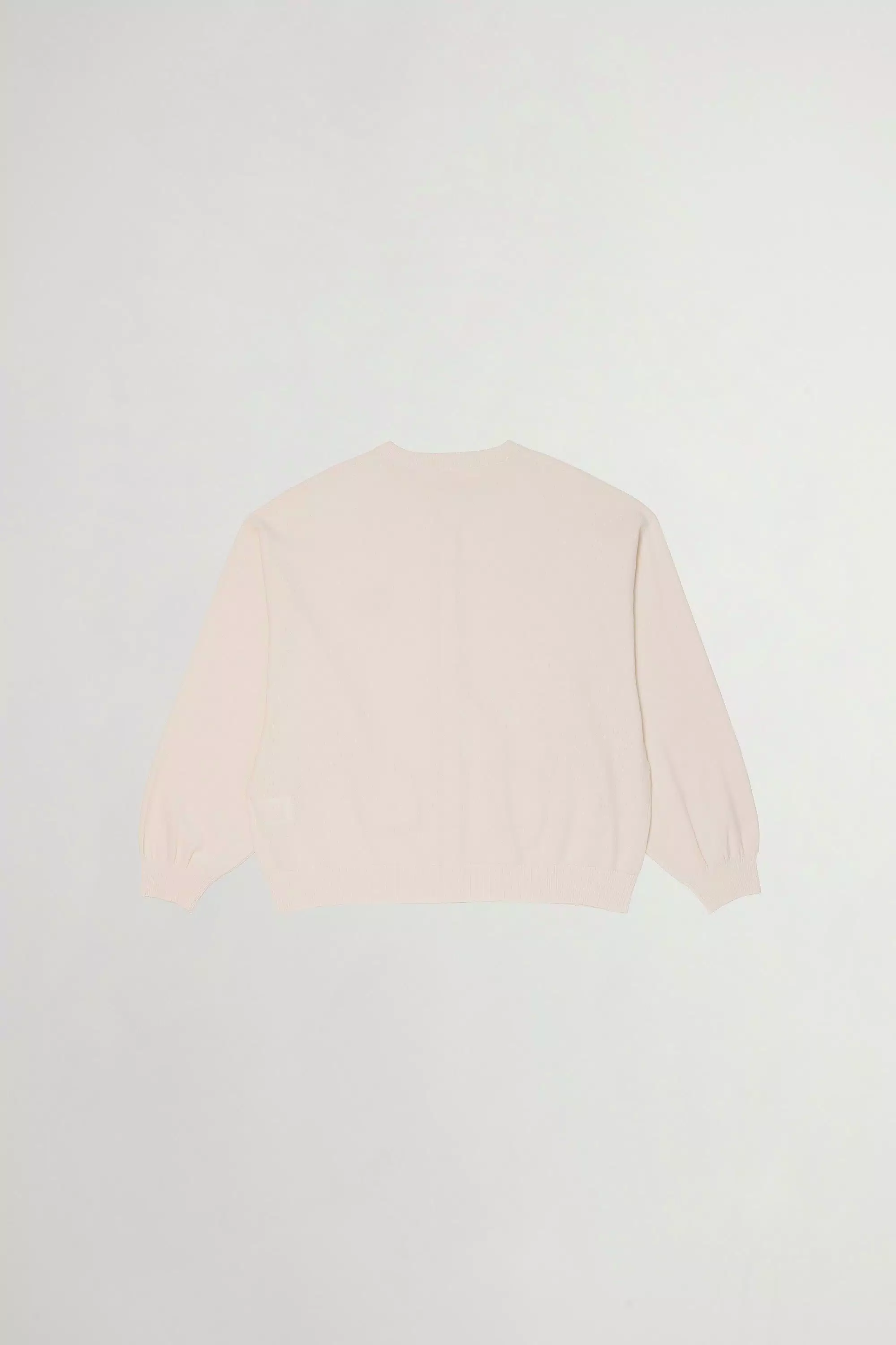 Cardigan de cuello redondo en piqué de algodón puro - Blanco