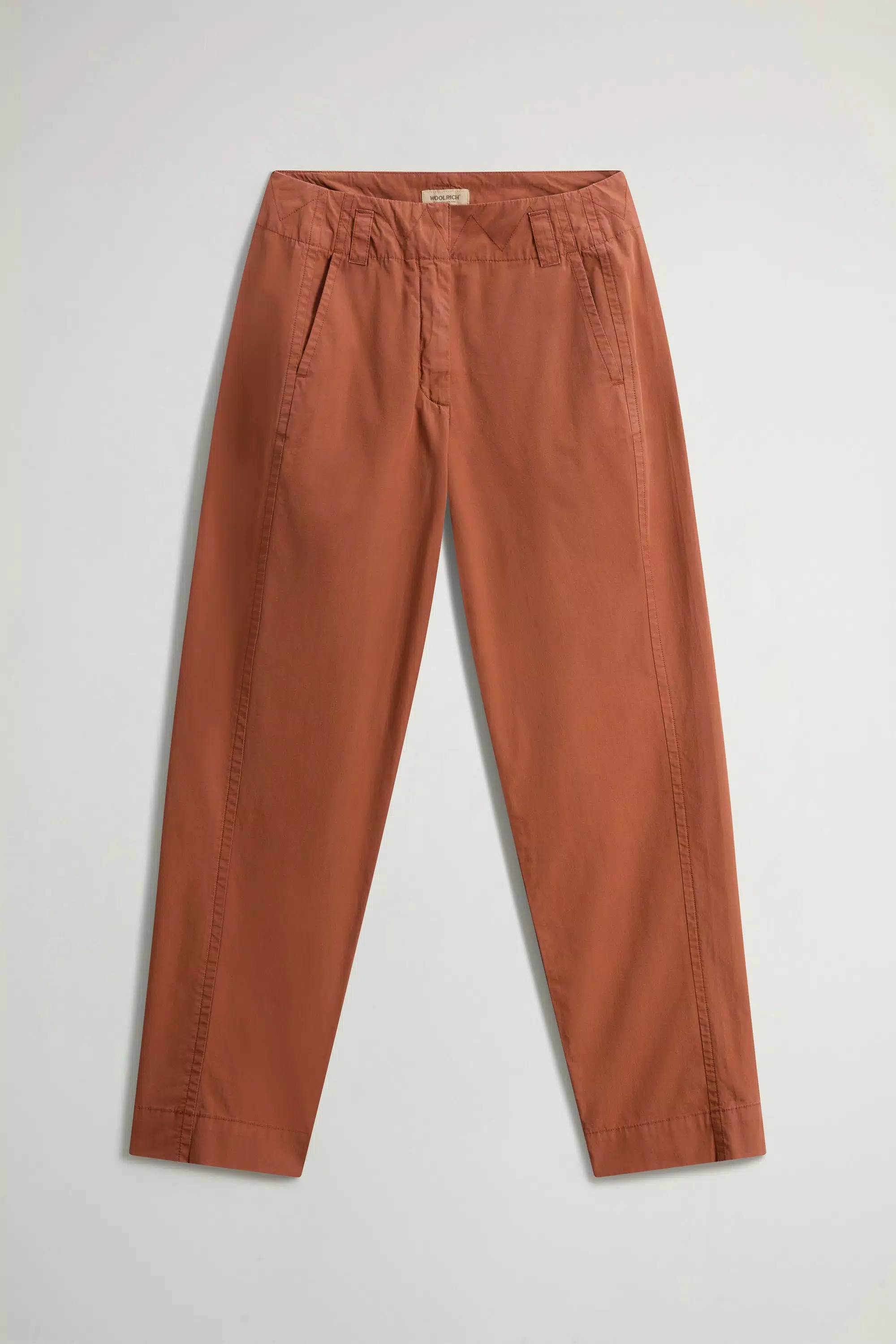 Pantalones de zanahoria teñidos en tejido de popelín de algodón puro - Acorn