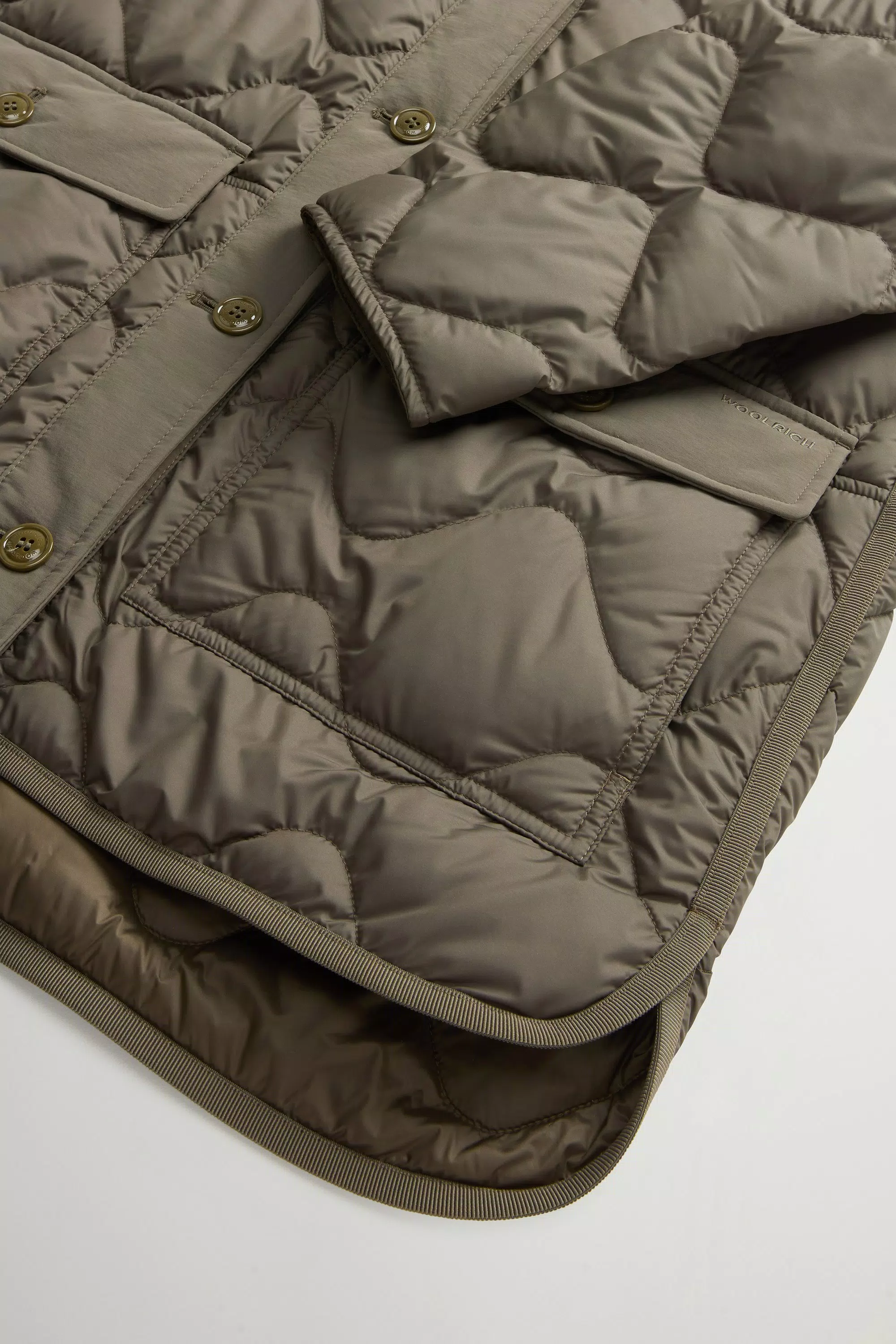 Chaqueta Heritage de Microfibra Estampada - Verde Oscuro