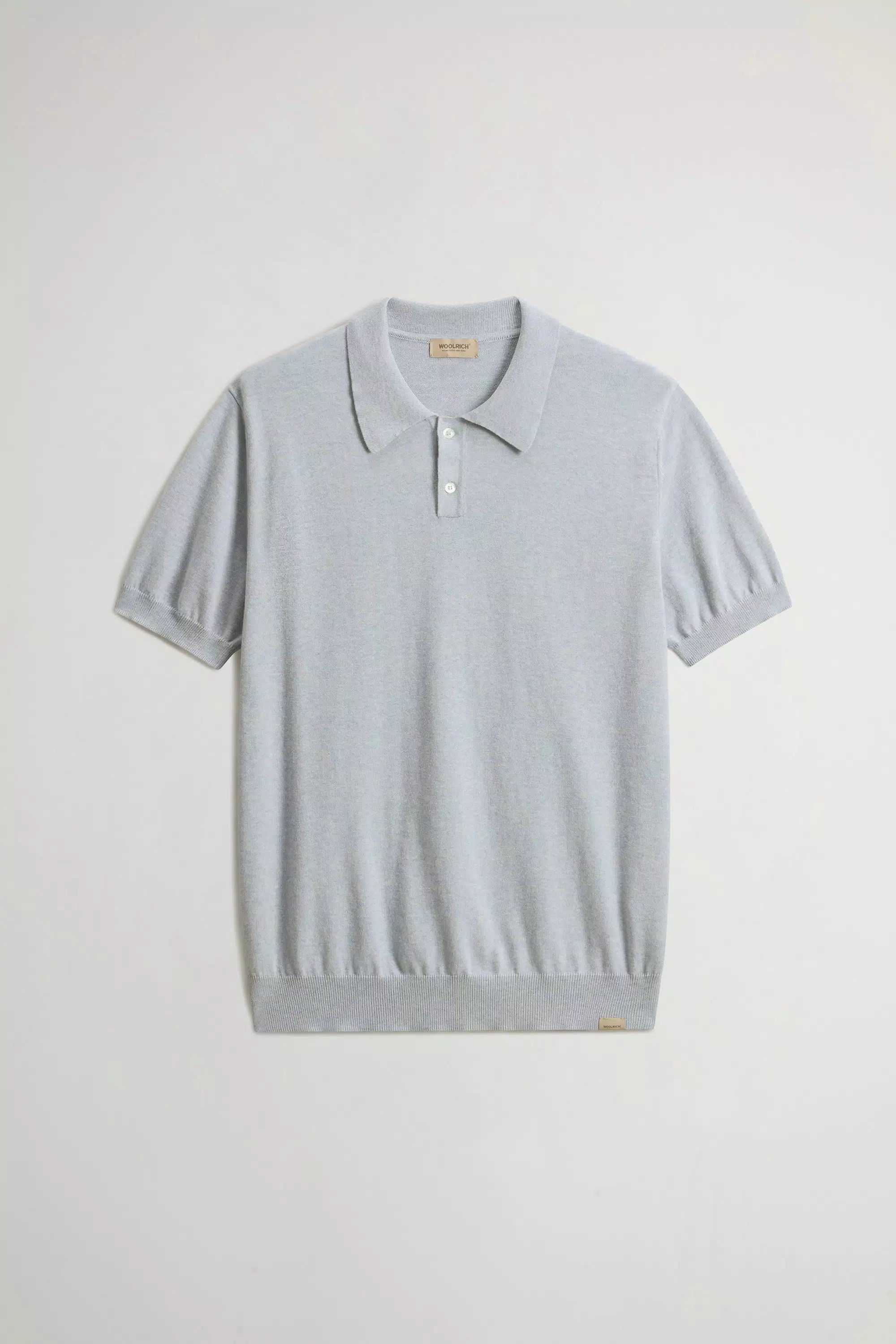 Camiseta de Piqué de Algodón 100% Puro - Azul Claro Melange