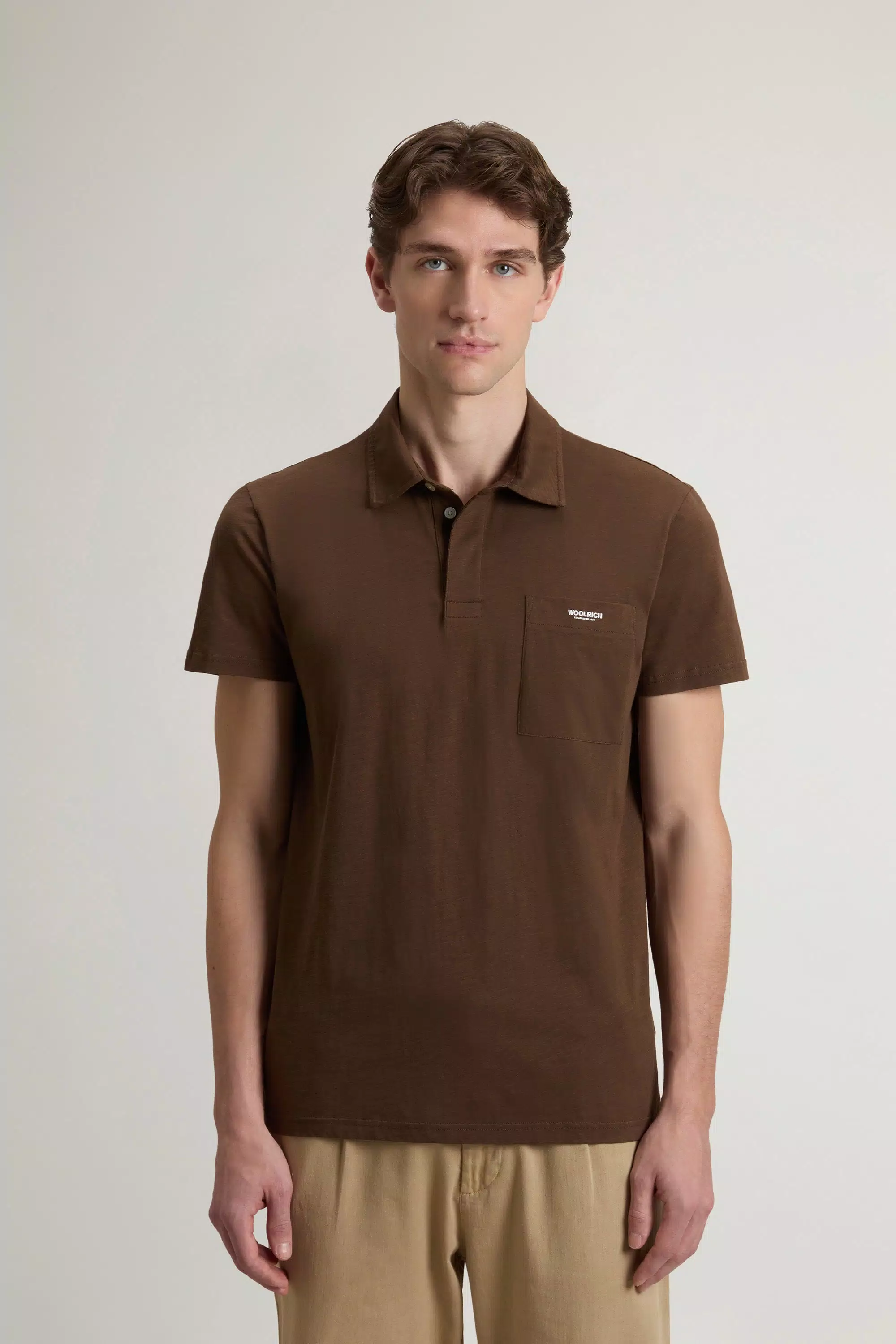 Camiseta Polo Slub de Algodón Puro - Negro Gris