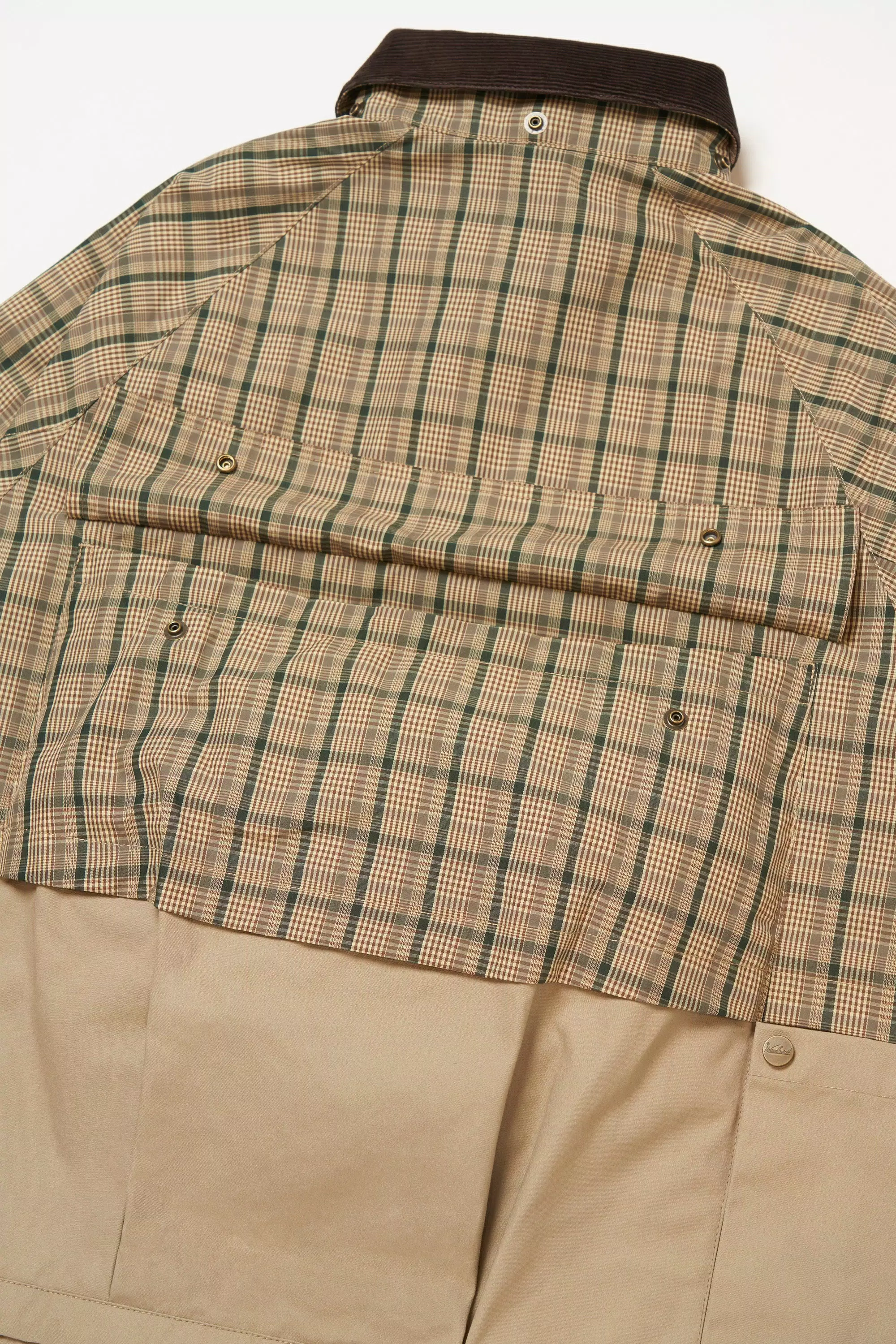 Chaqueta Madras Heritage de mezcla de algodón y nailon - Marrón